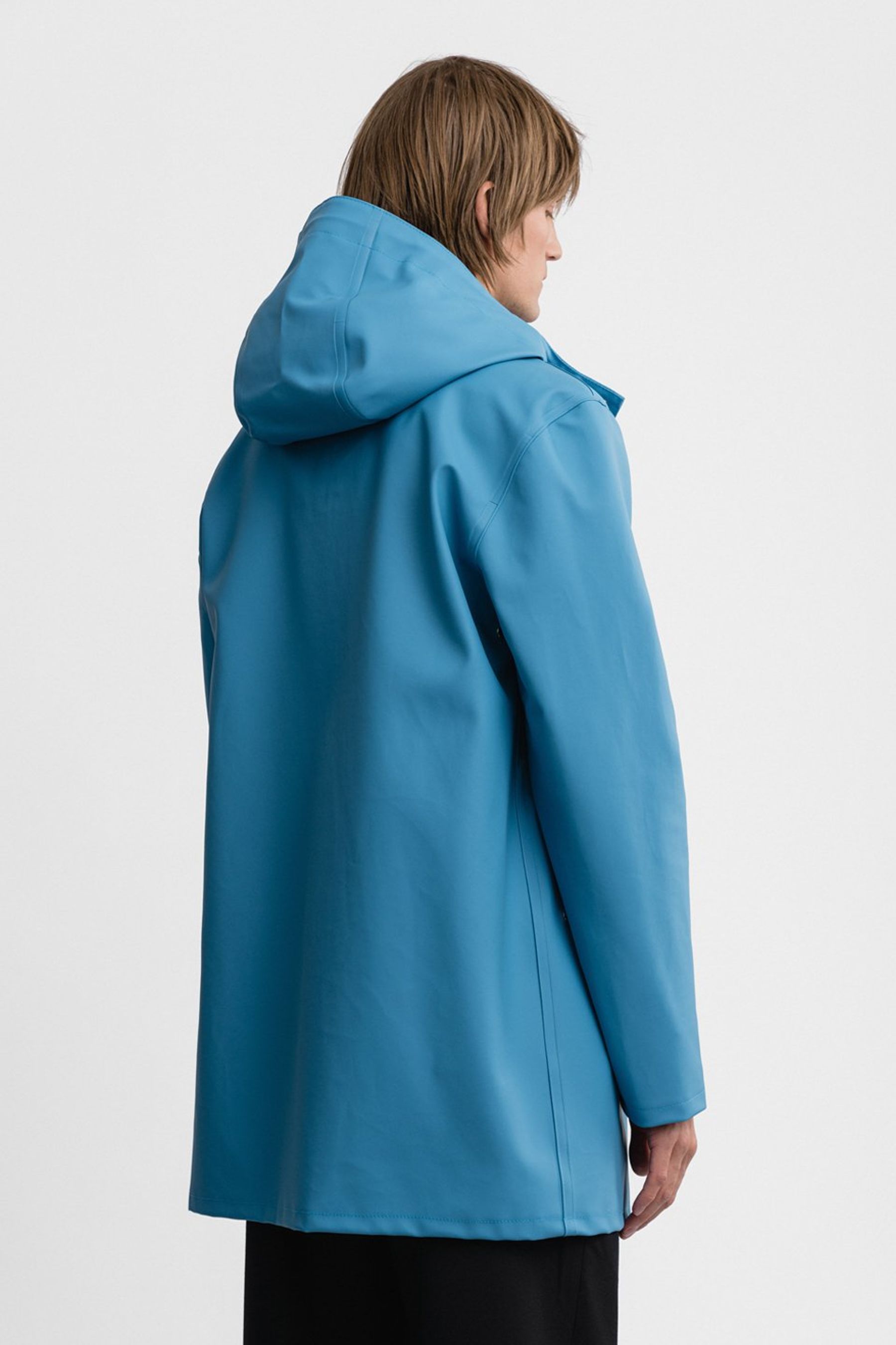 stutterheim stockholm raincoat blue fog men jackets raincoats