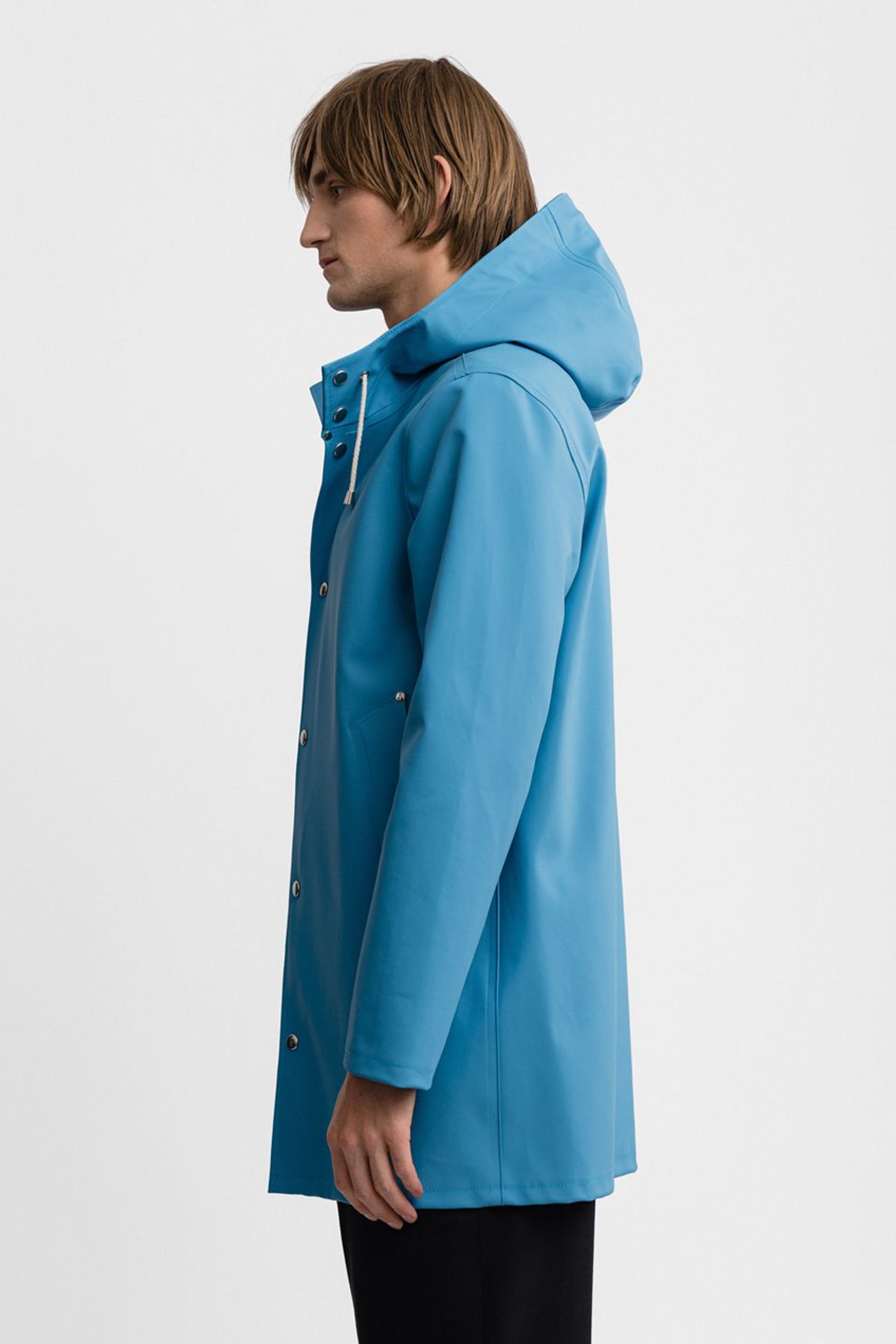 stutterheim stockholm raincoat blue fog men jackets raincoats