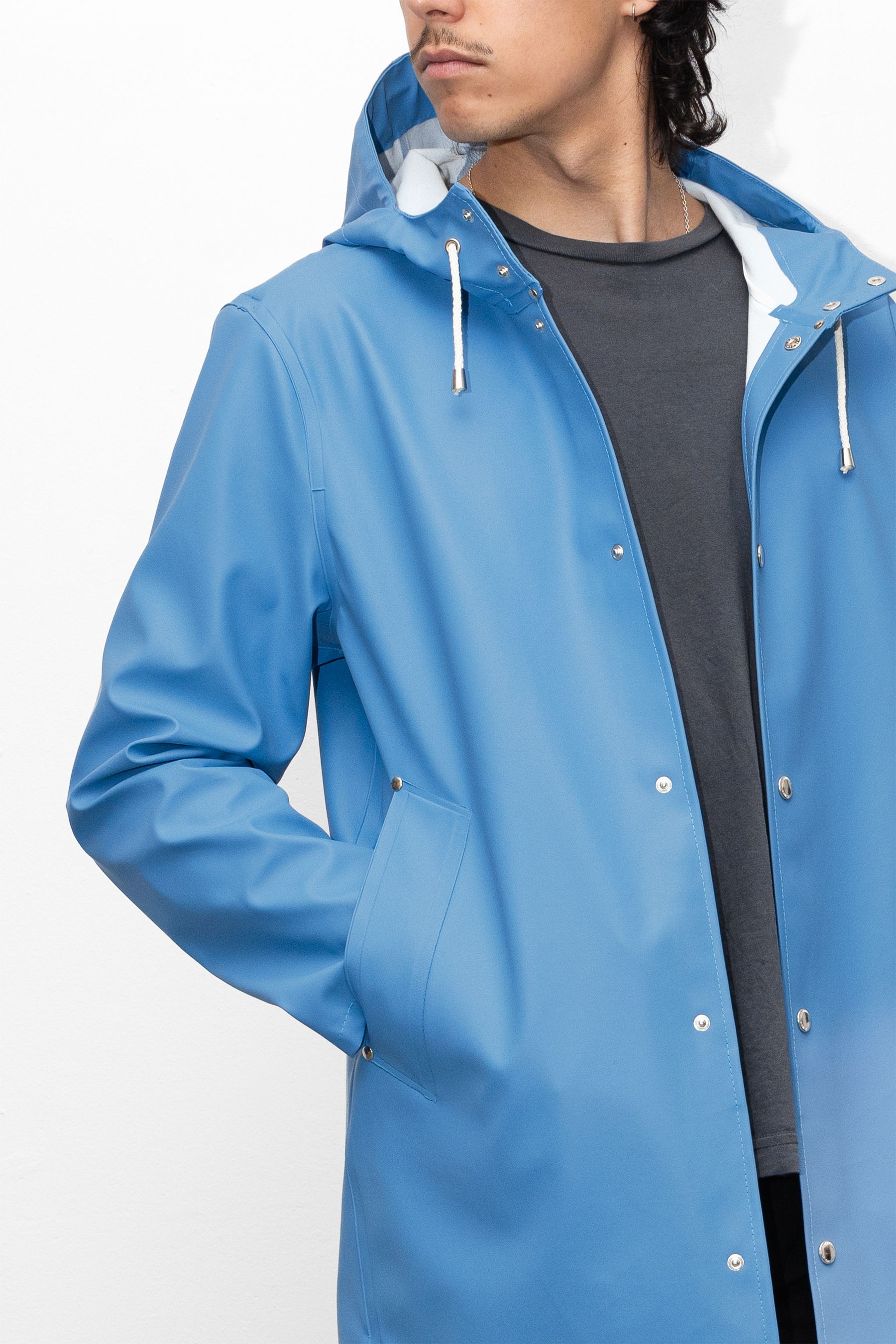 stutterheim stockholm raincoat blue moon men jackets