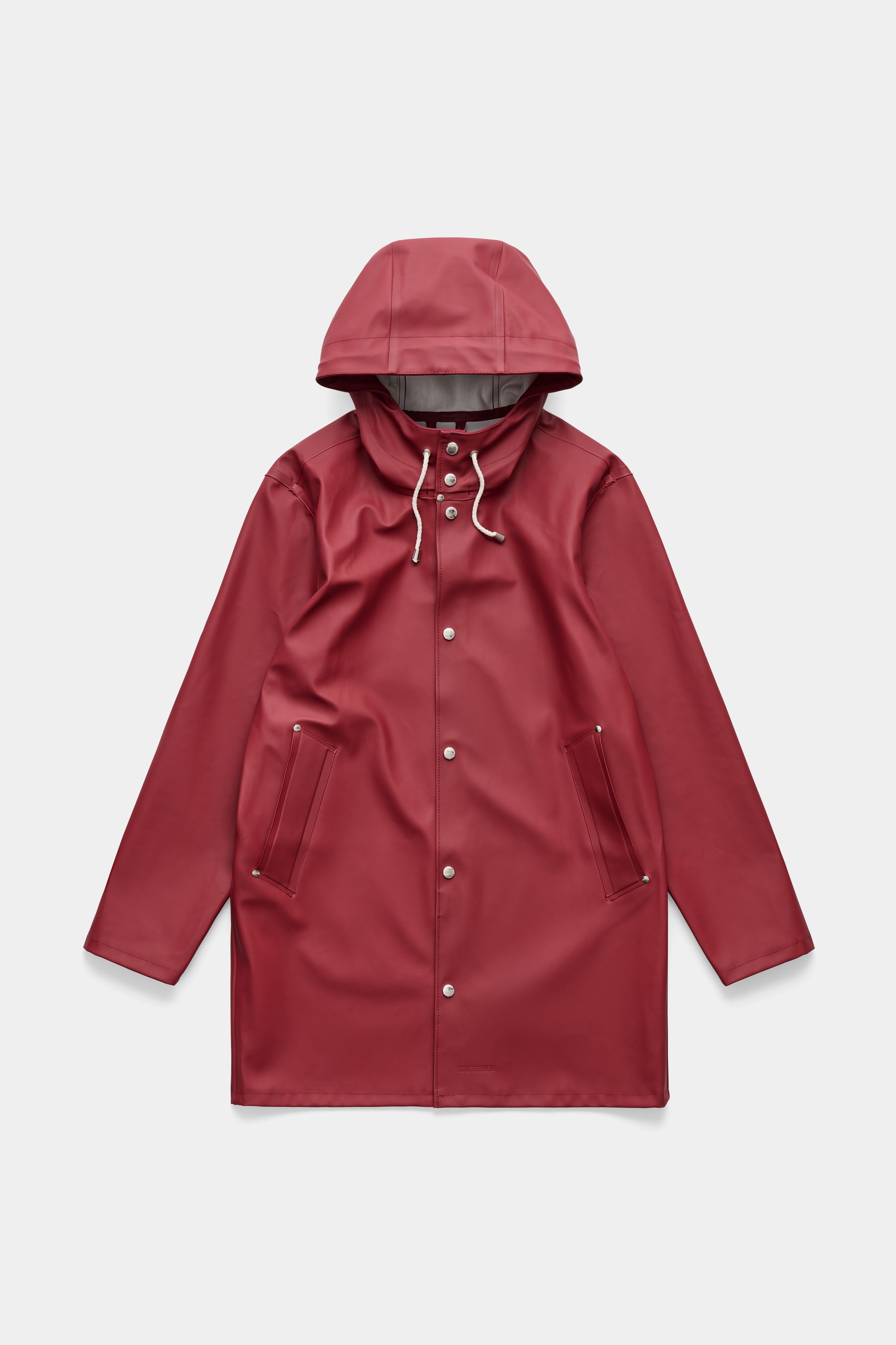 stutterheim stockholm raincoat burgundy women jackets