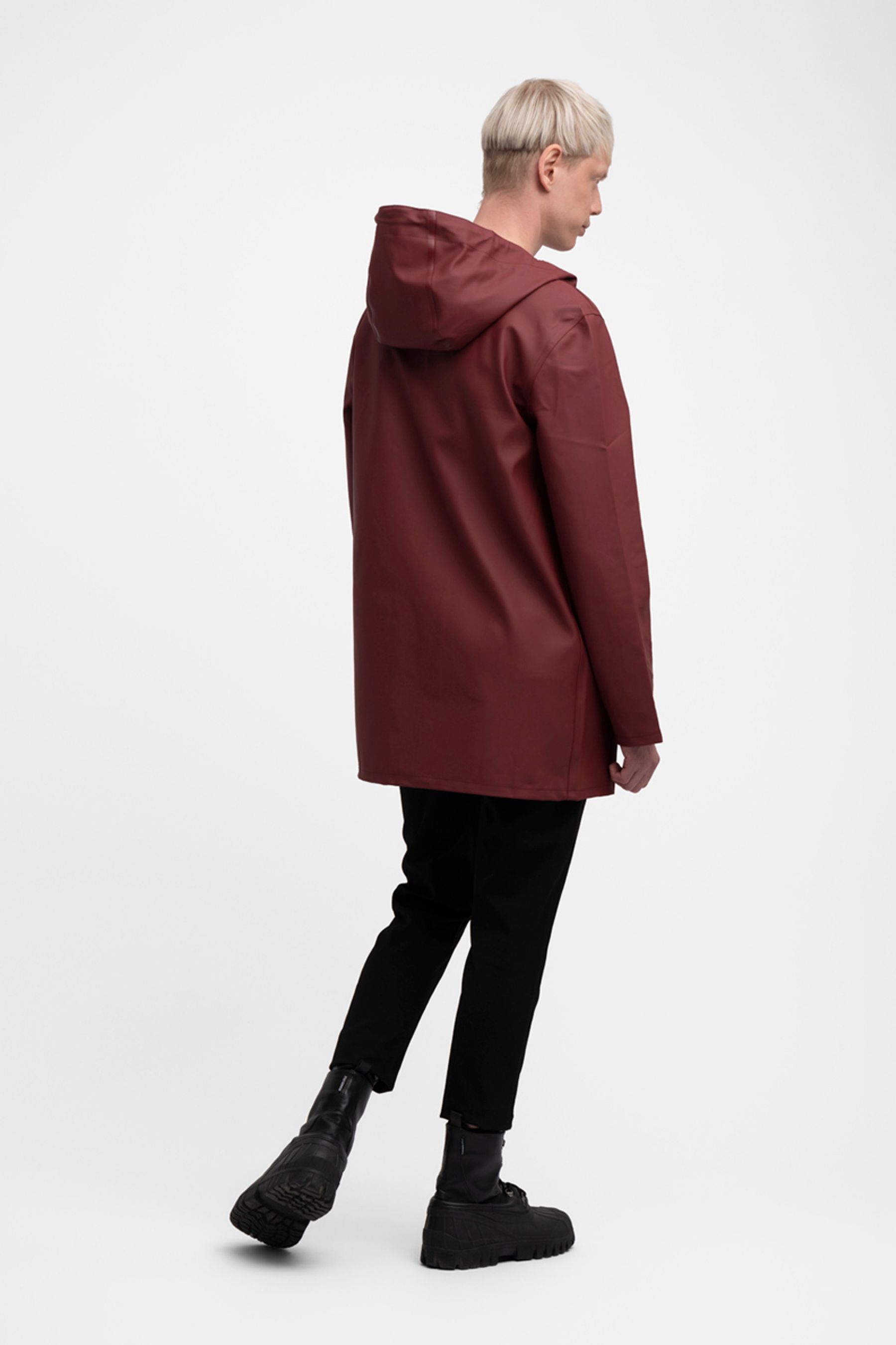 stutterheim stockholm raincoat burgundy men jackets raincoats