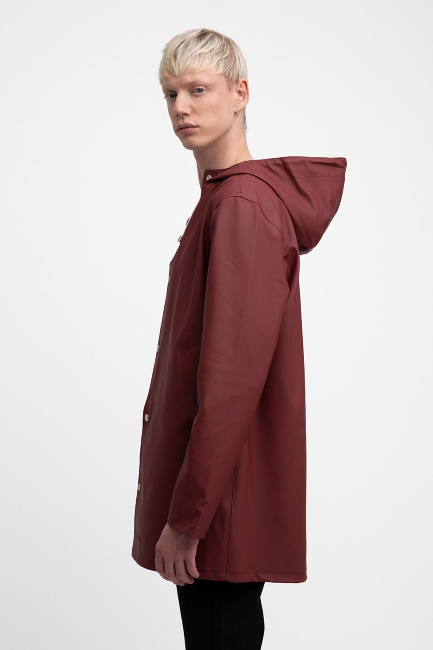 stutterheim stockholm raincoat burgundy men jackets raincoats