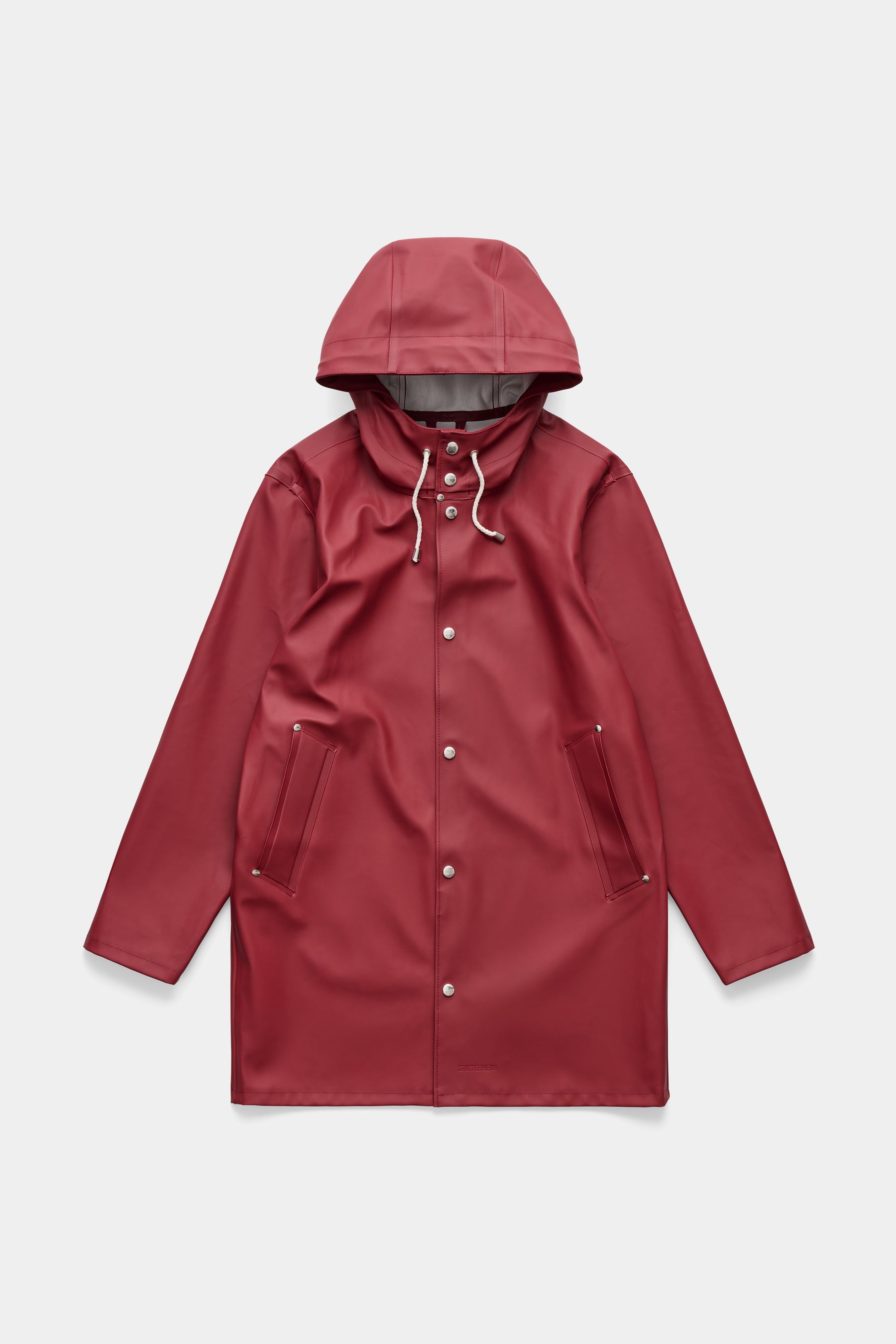 stutterheim stockholm raincoat burgundy men jackets