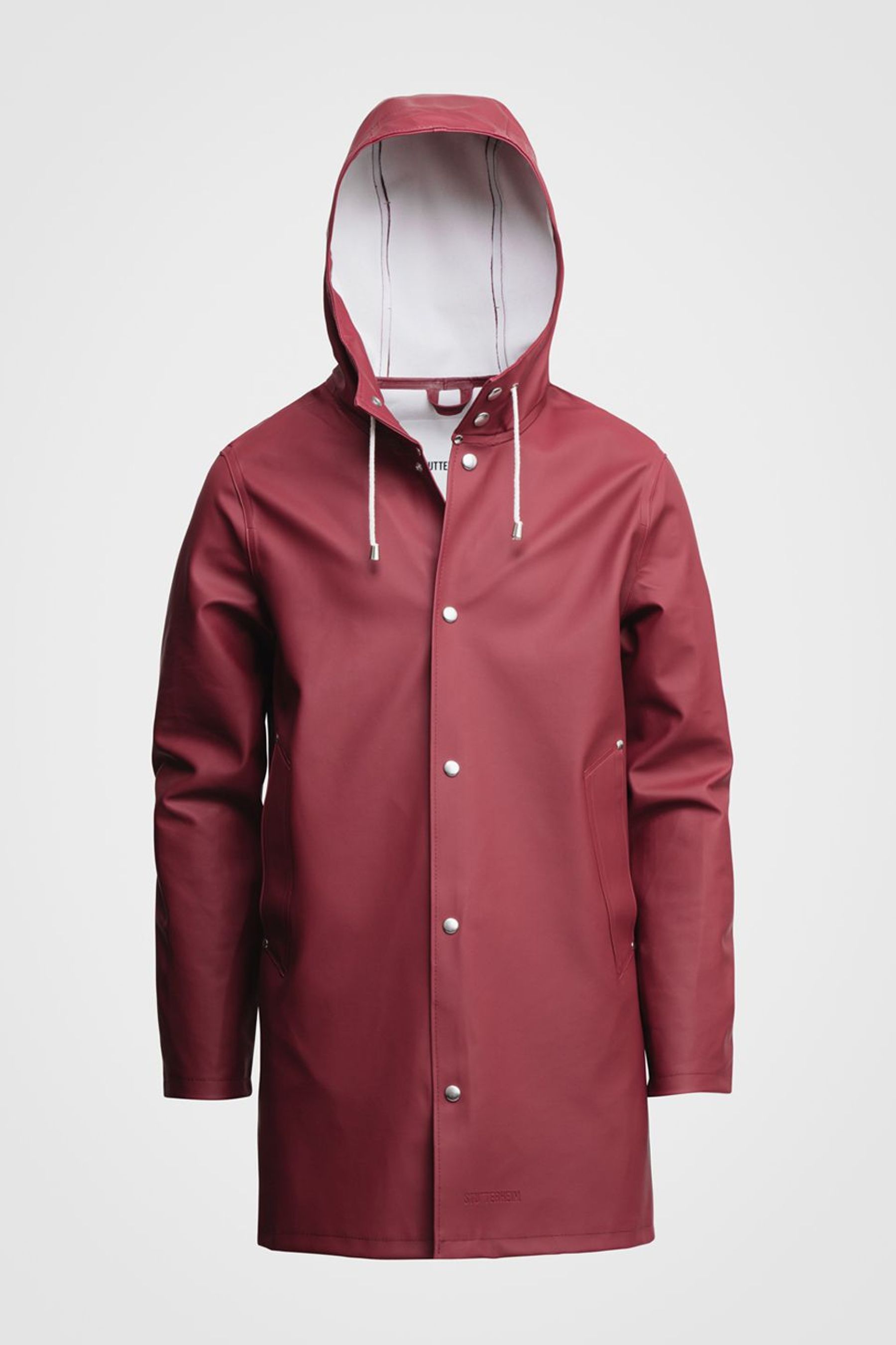 stutterheim stockholm raincoat burgundy men jackets raincoats