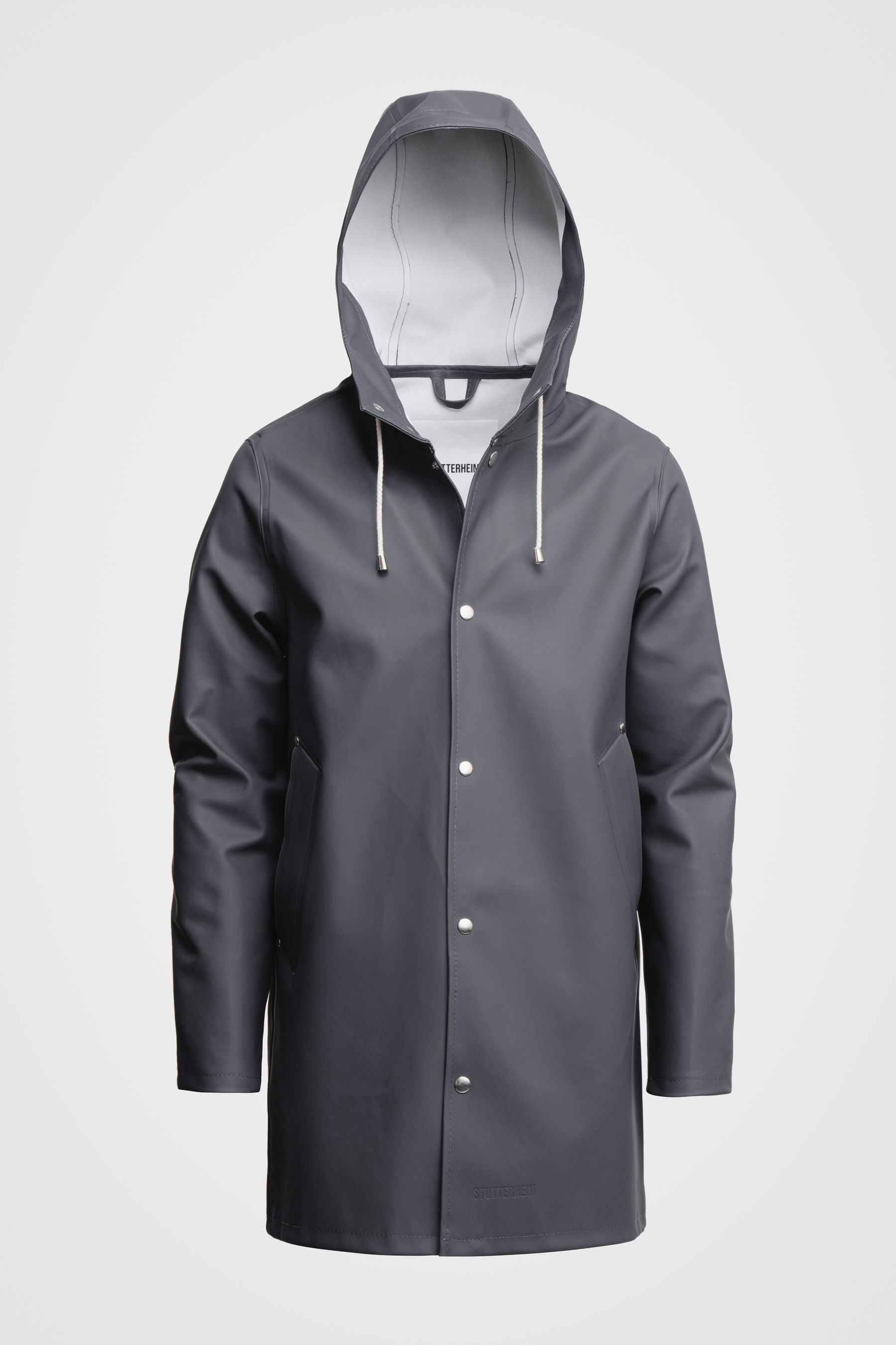 stutterheim stockholm raincoat charcoal men jackets raincoats