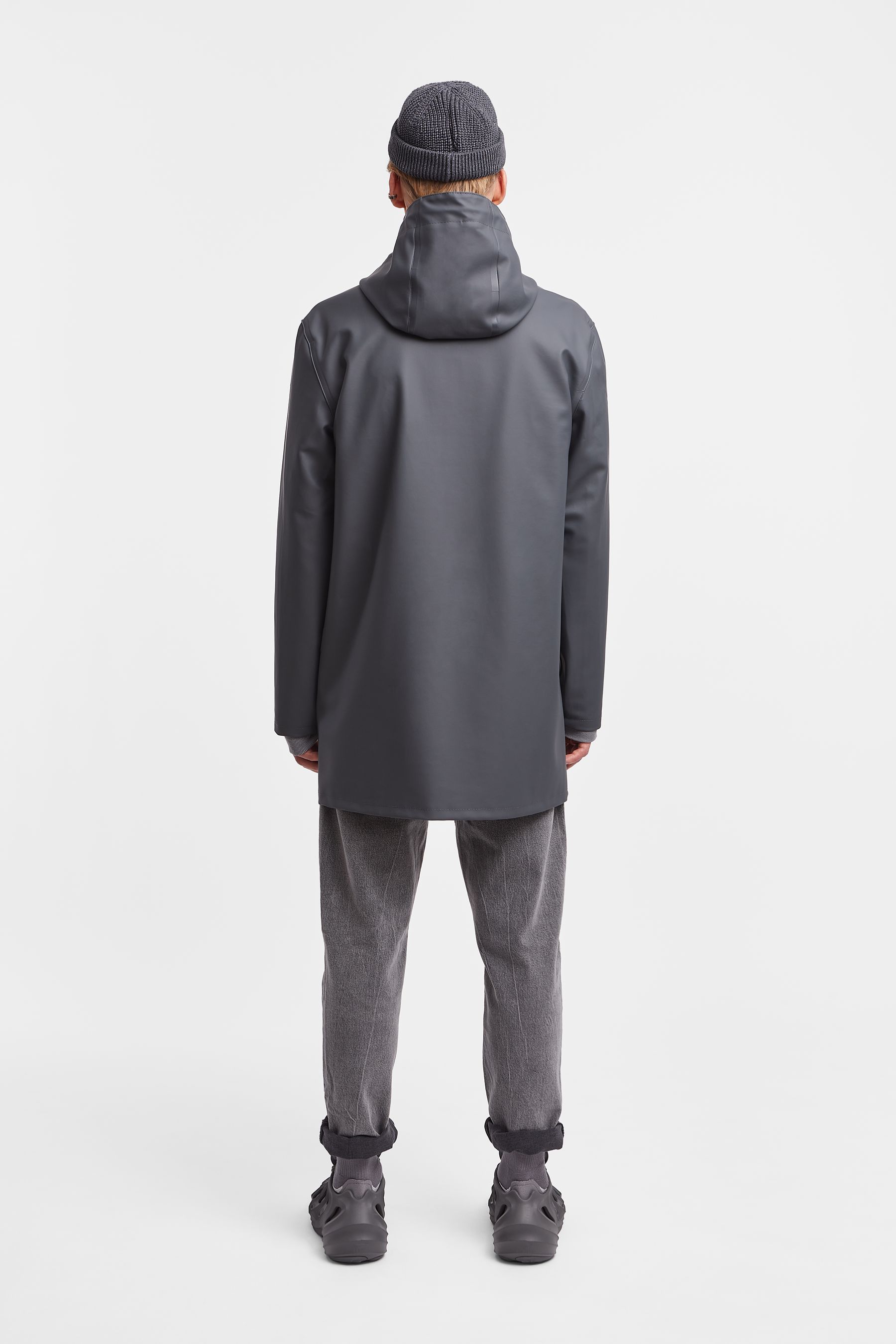 stutterheim stockholm raincoat charcoal men jackets raincoats