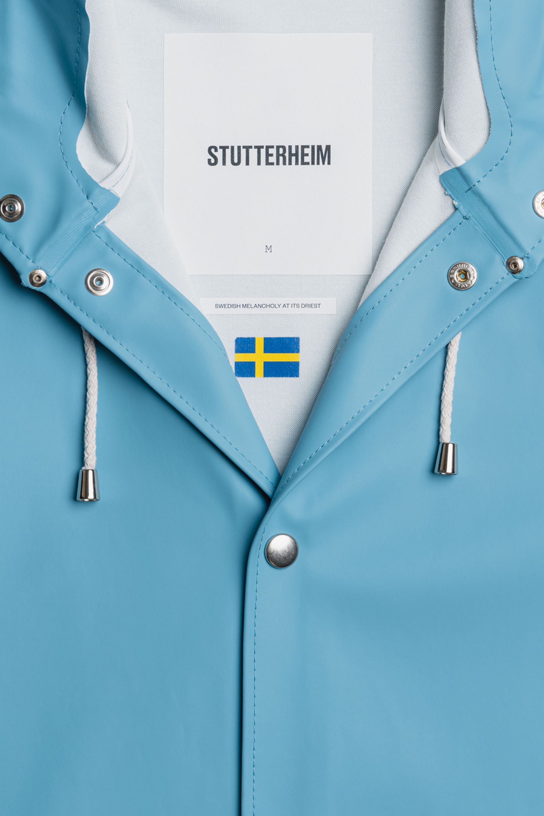 stutterheim stockholm raincoat delphinium blue men jackets raincoats