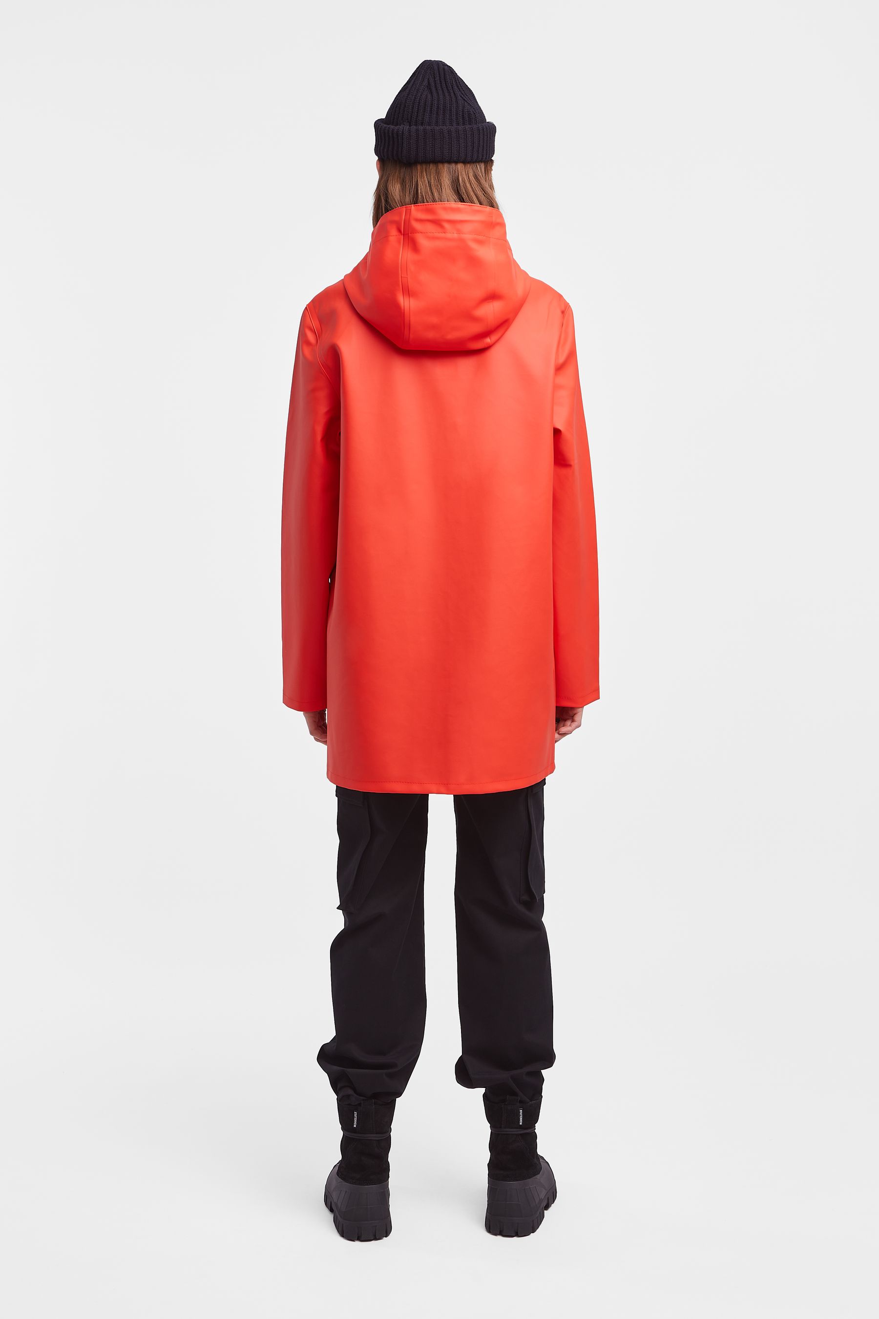 stutterheim stockholm raincoat fade red men jackets raincoats