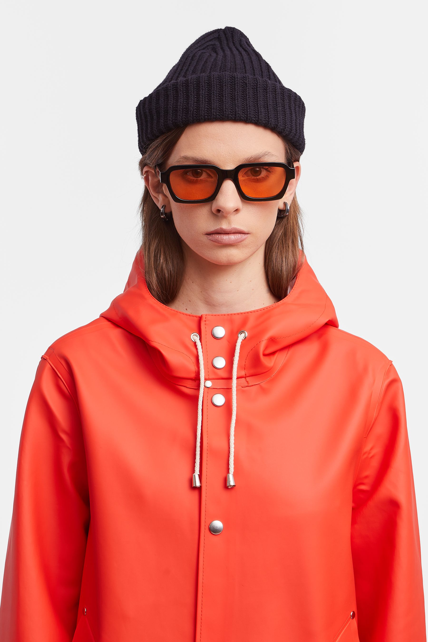 stutterheim stockholm raincoat fade red men jackets raincoats