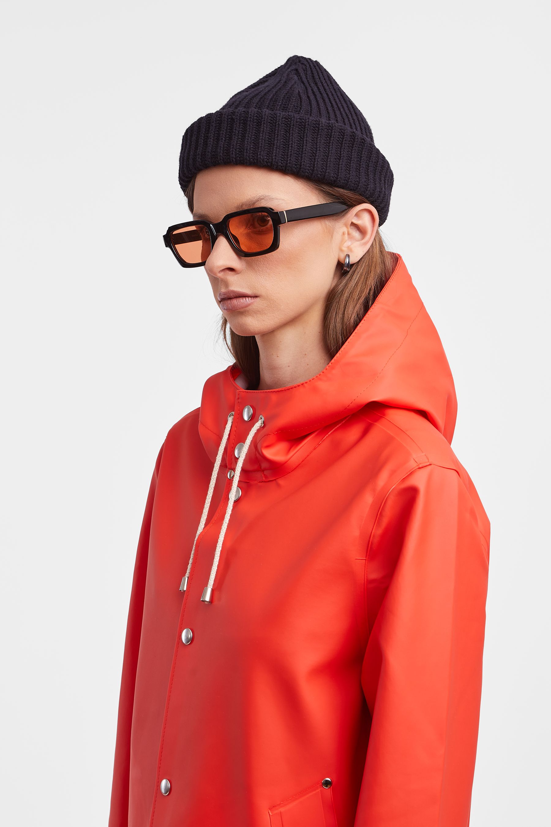 stutterheim stockholm raincoat fade red men jackets raincoats