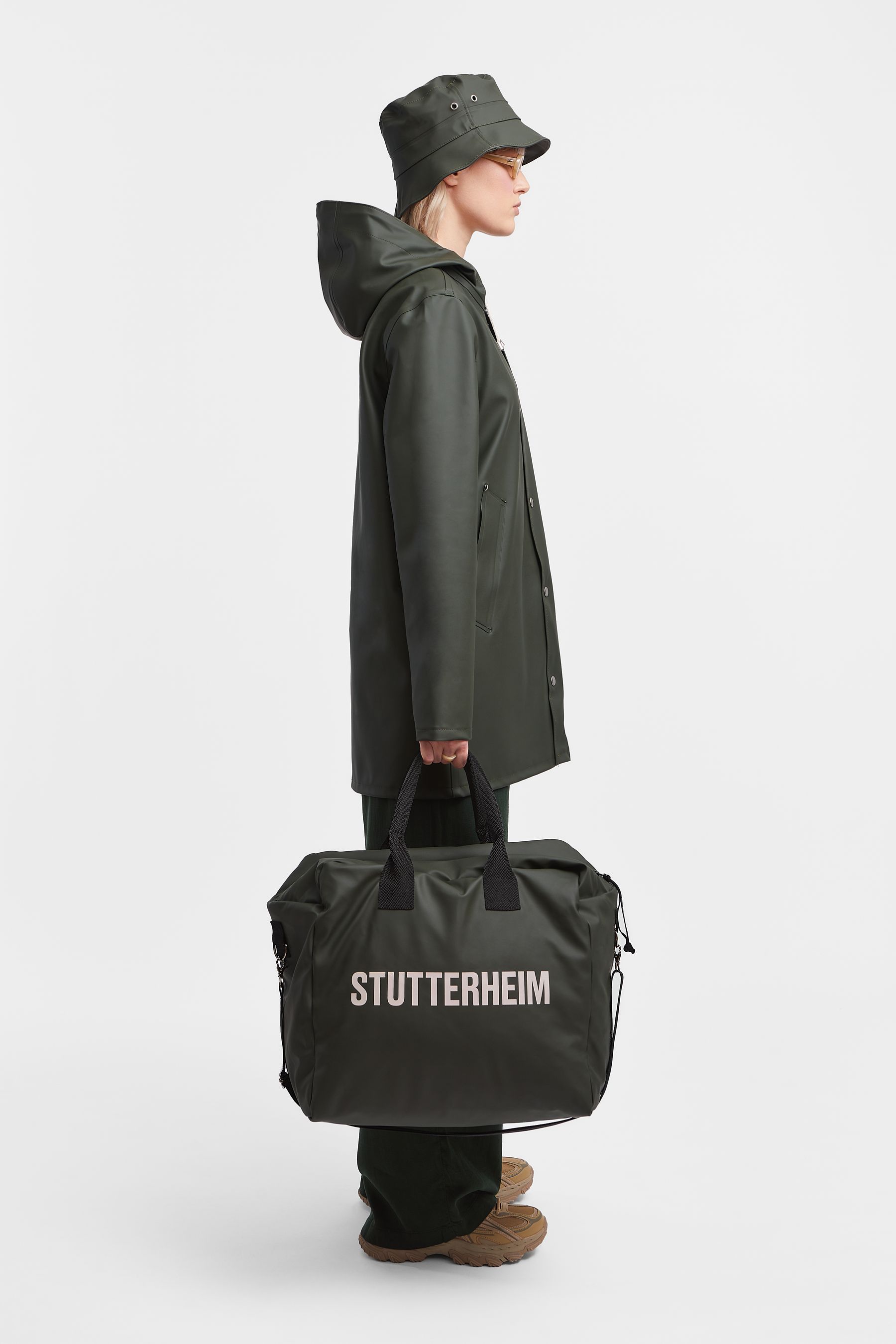 stutterheim stockholm raincoat green men jackets raincoats