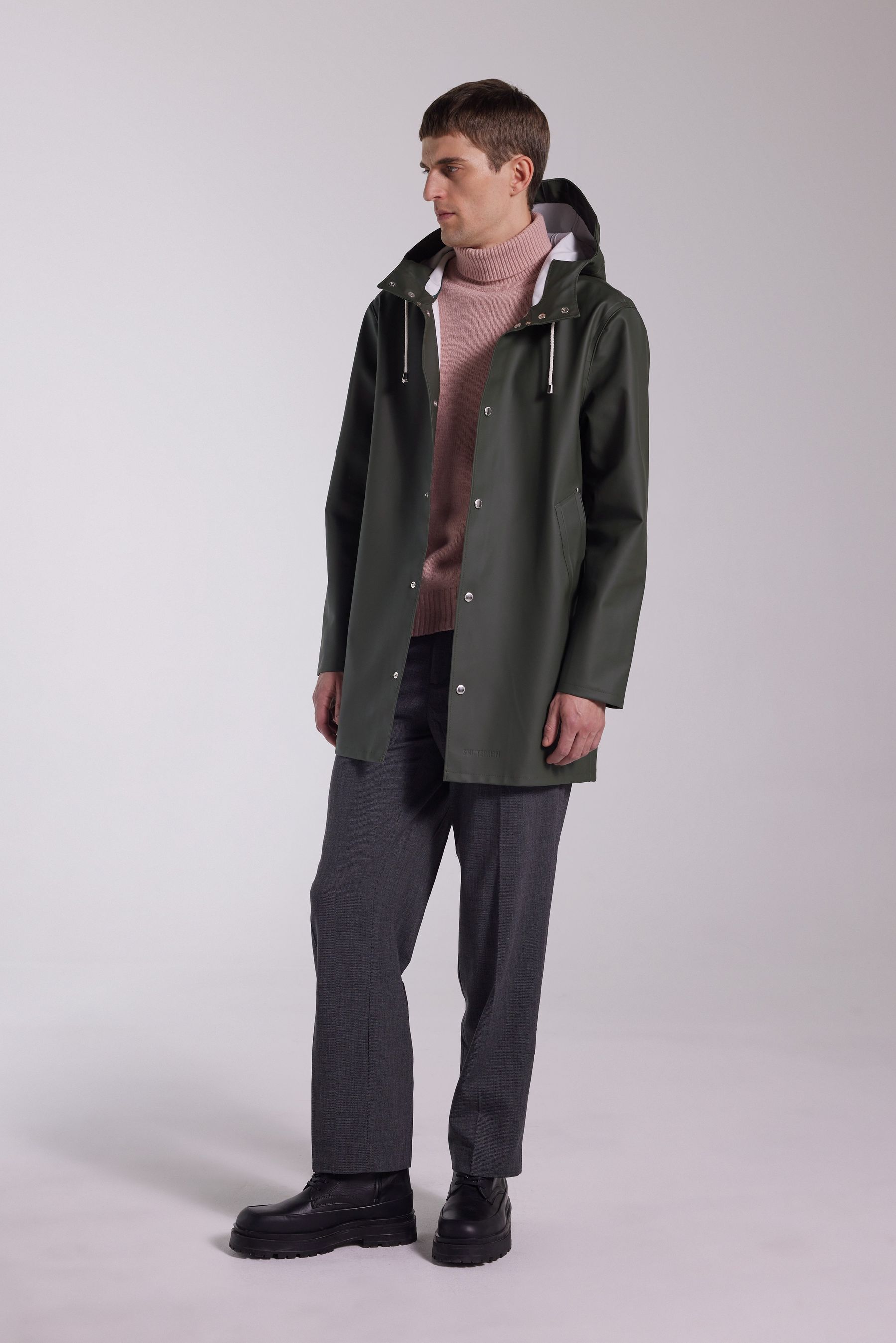 stutterheim stockholm raincoat green men jackets raincoats