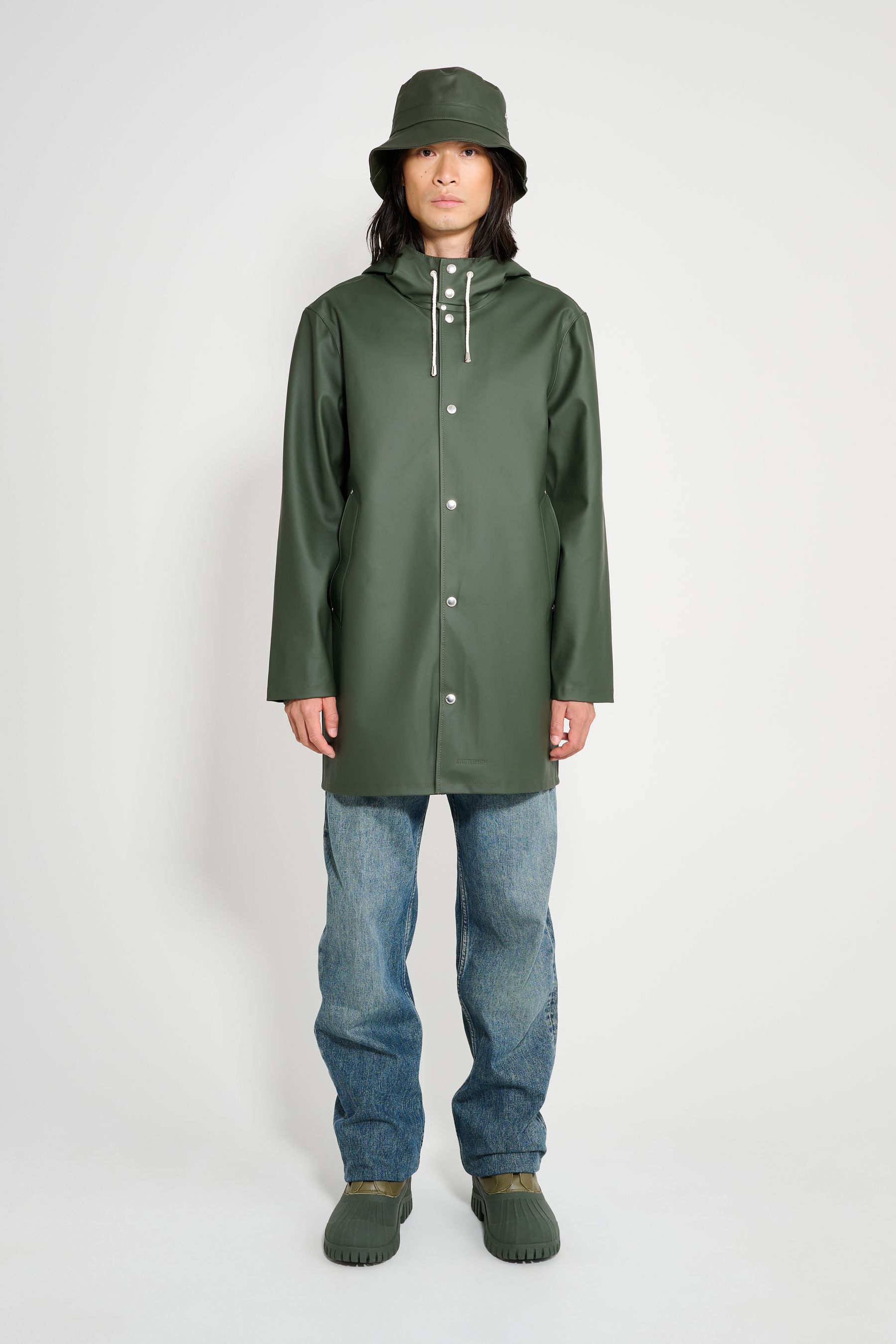 stutterheim stockholm raincoat green men jackets raincoats