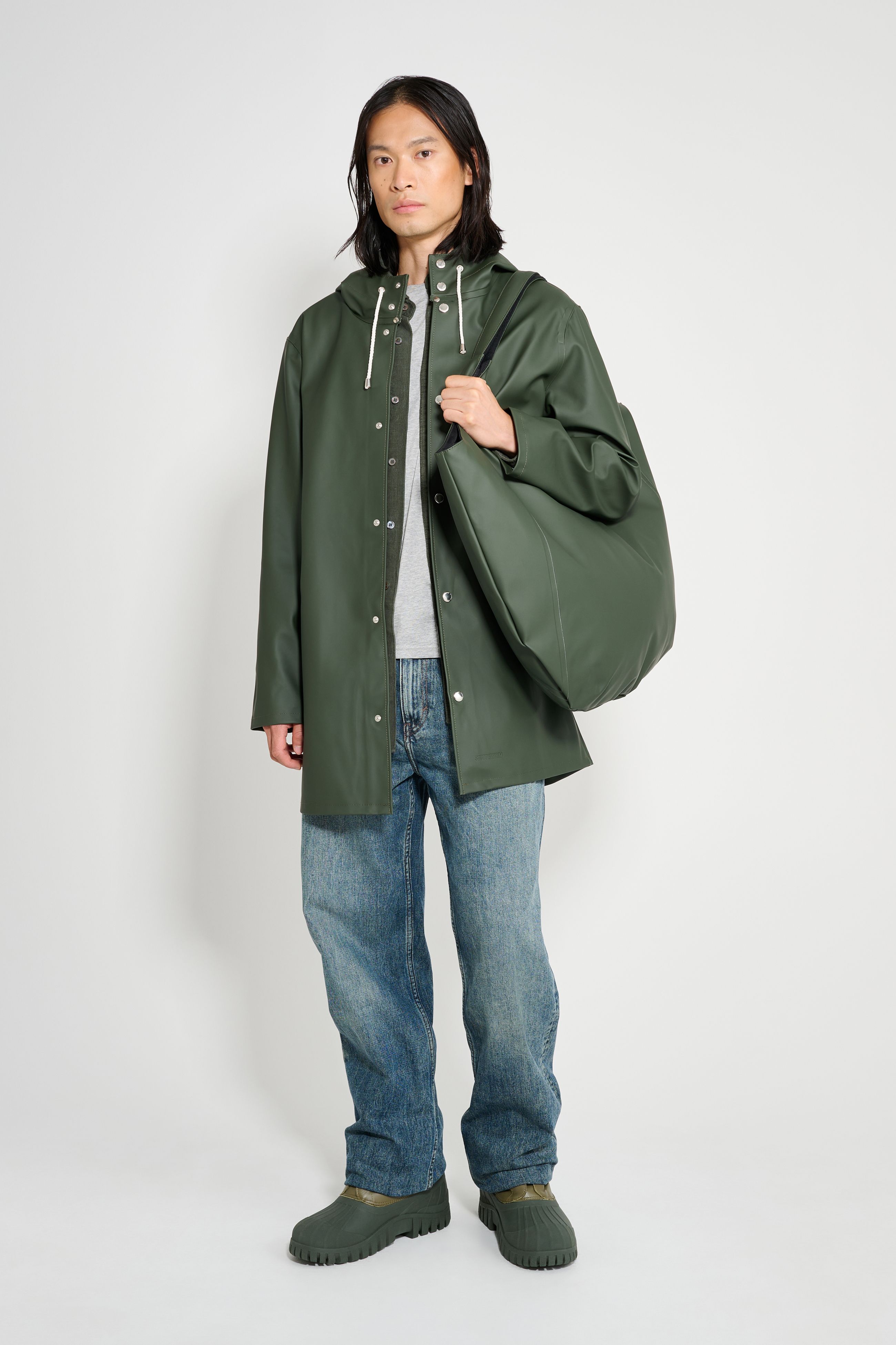 stutterheim stockholm raincoat green men jackets raincoats