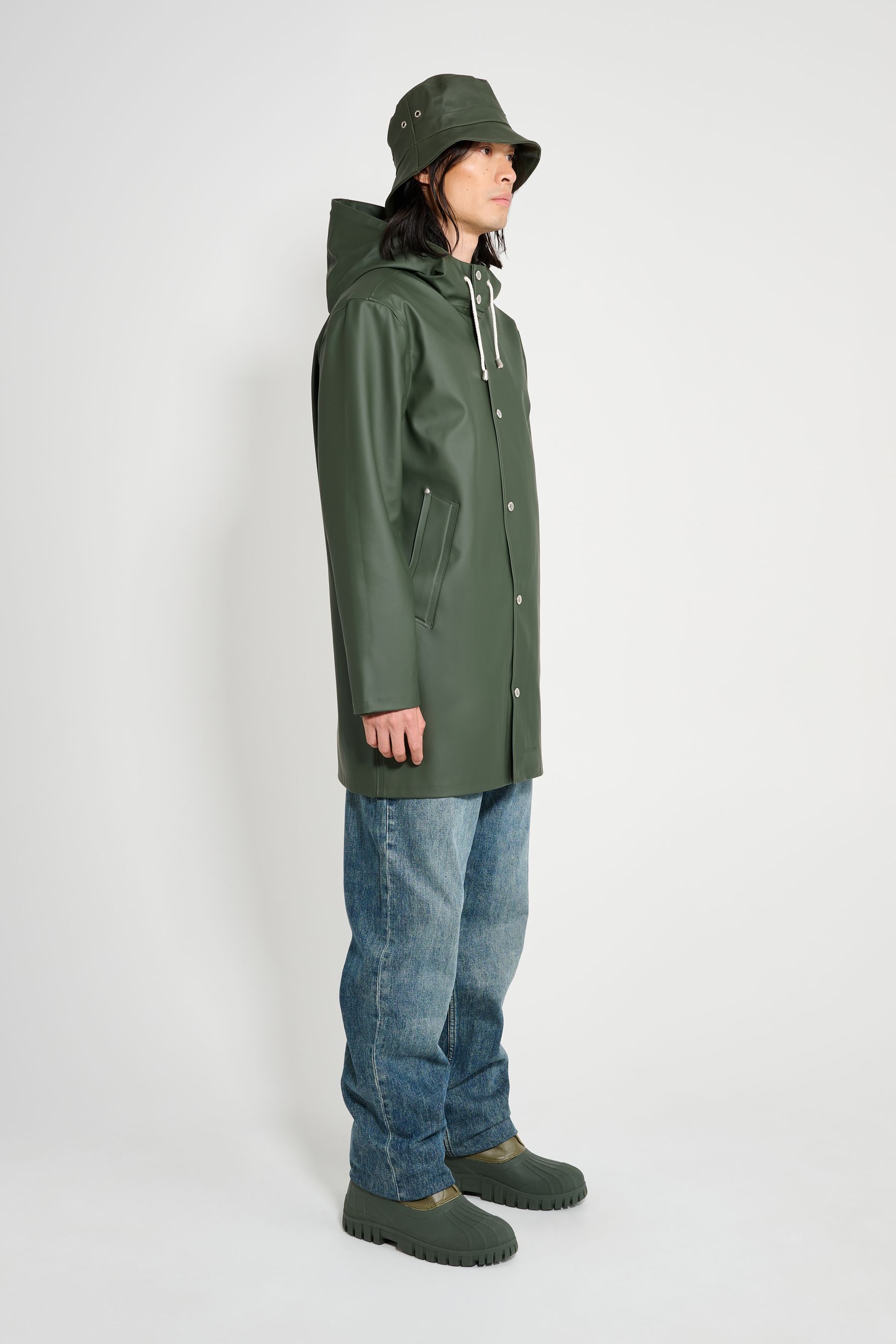 stutterheim stockholm raincoat green men jackets raincoats
