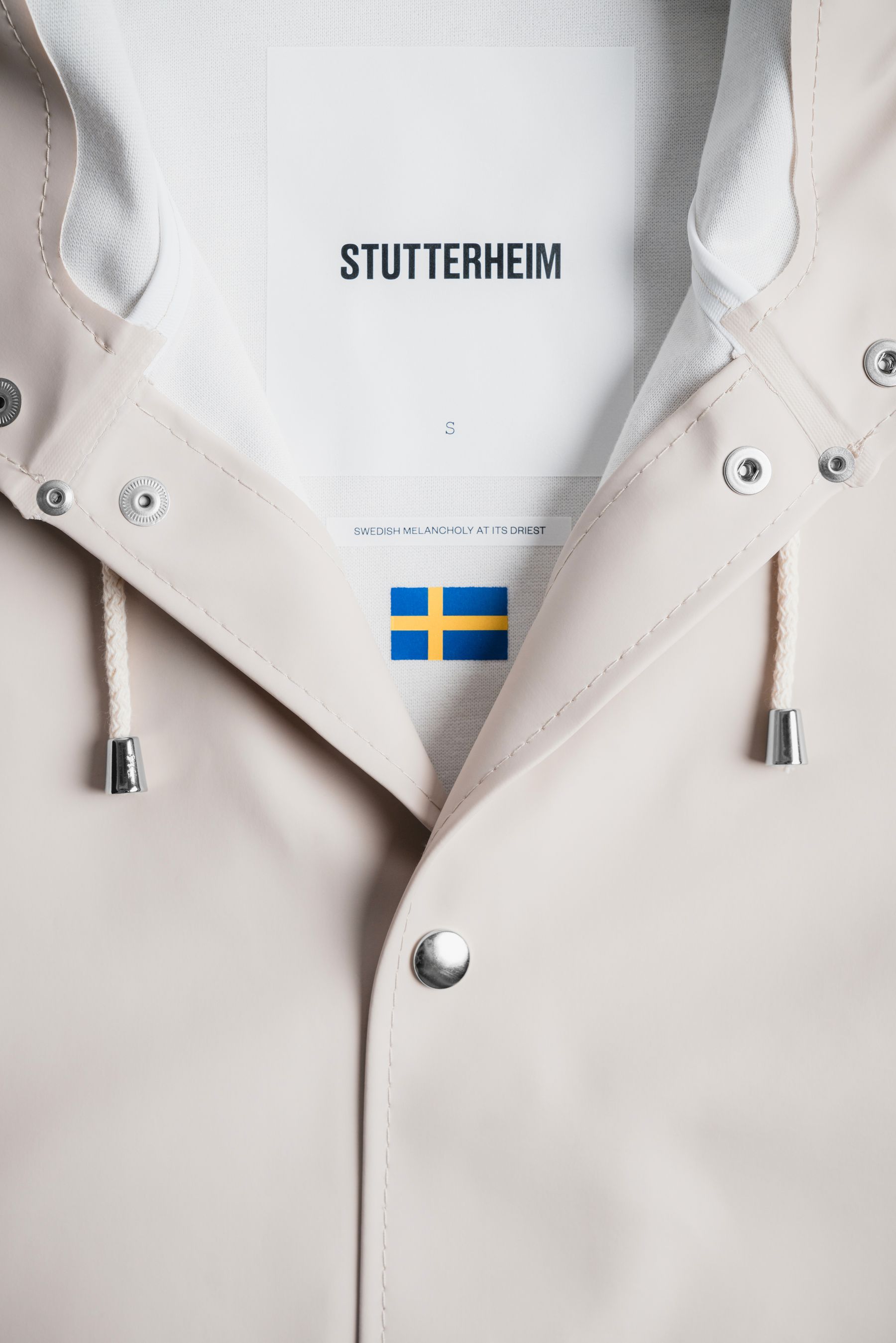 stutterheim stockholm raincoat light sand men jackets raincoats