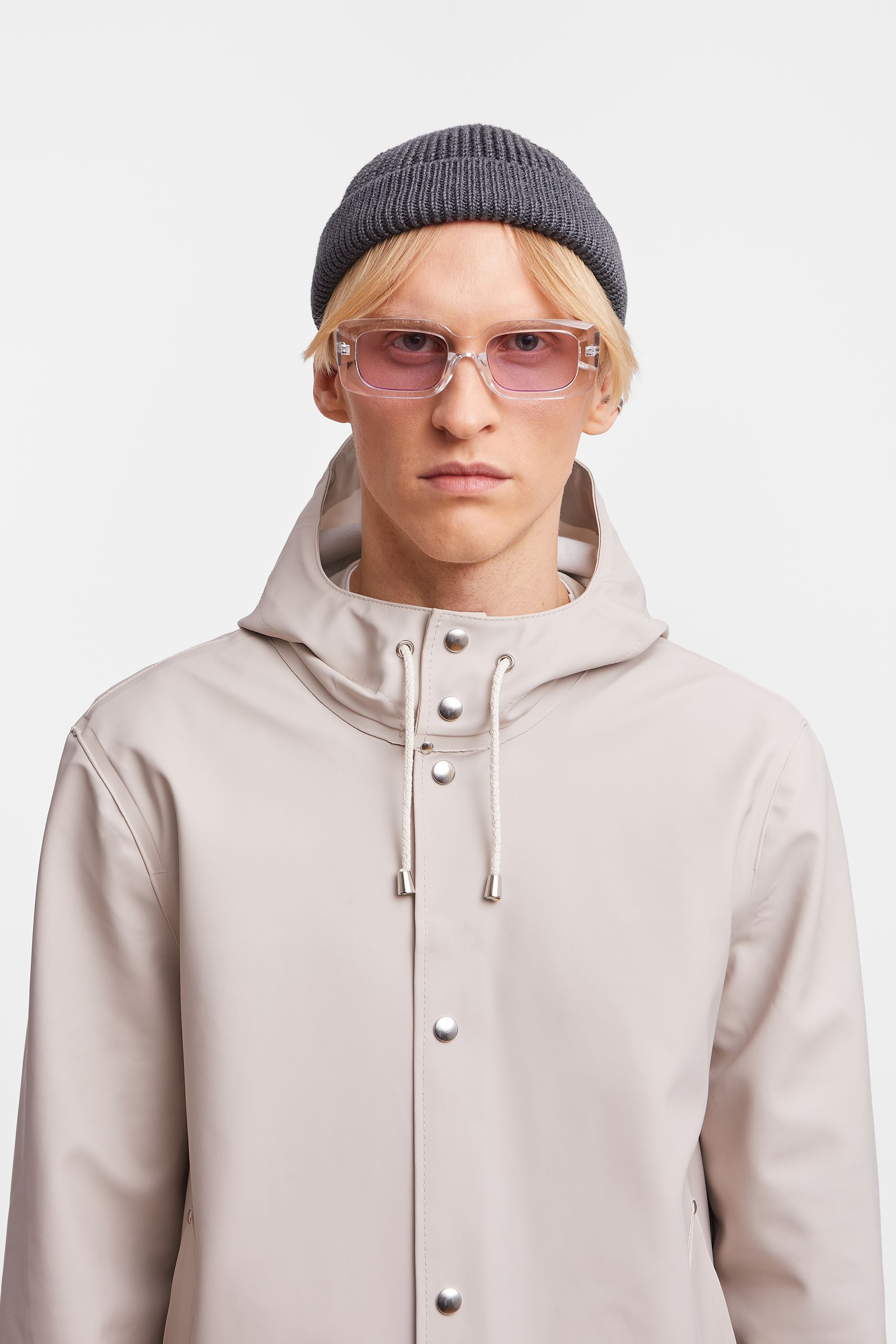 stutterheim stockholm raincoat light sand men jackets raincoats