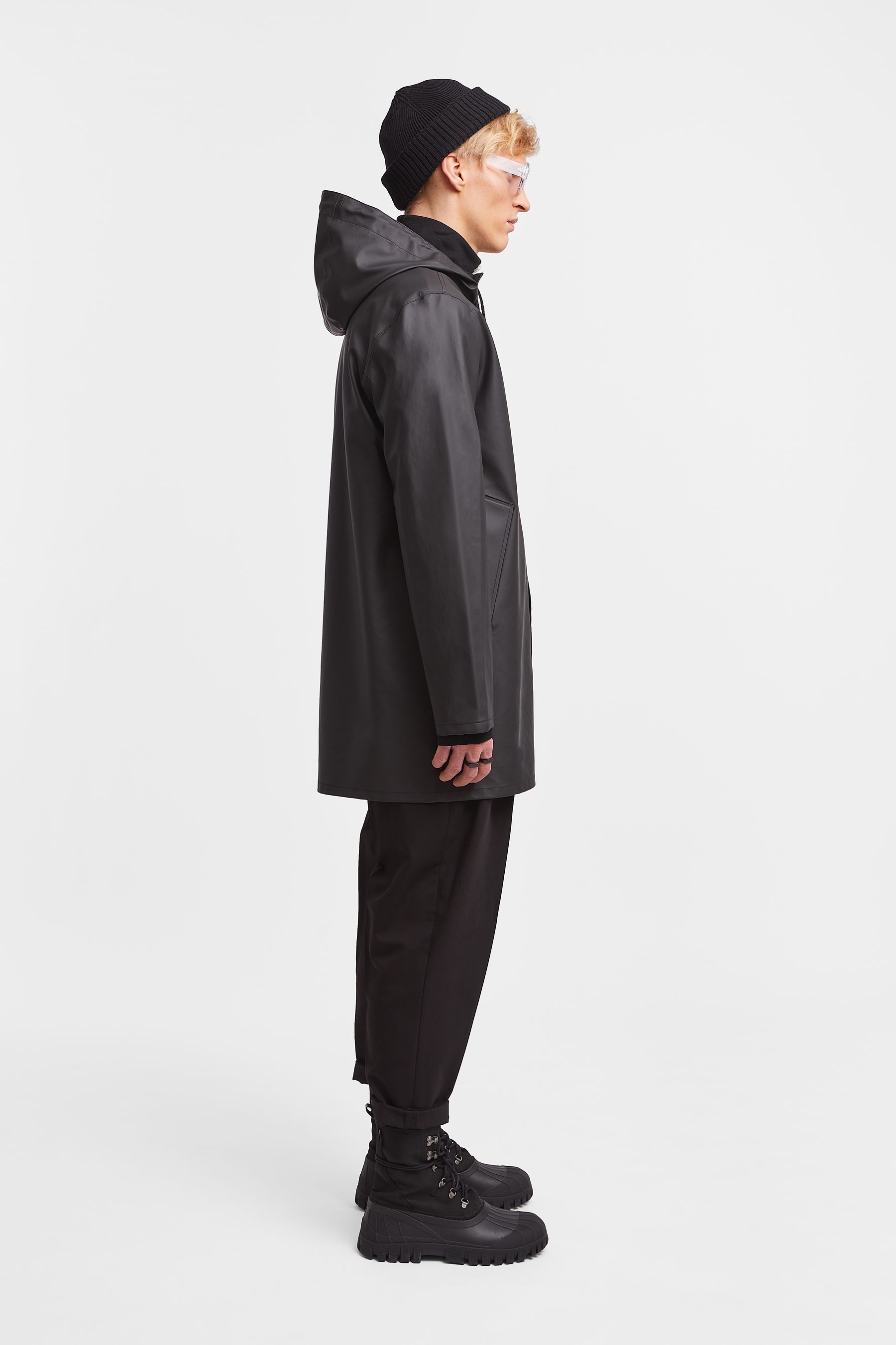 stutterheim stockholm lightweight raincoat black men jackets raincoats