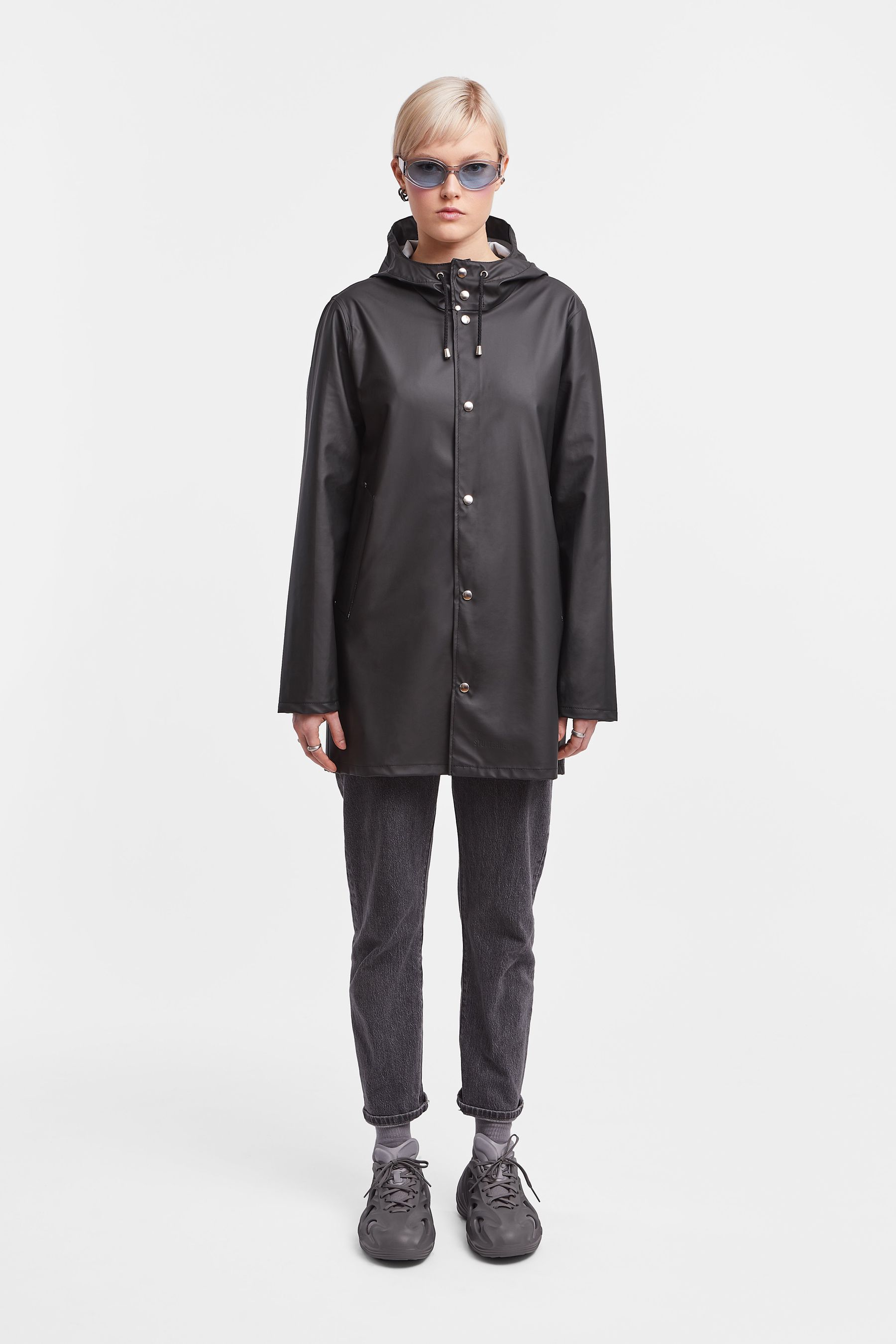 stutterheim stockholm lightweight raincoat black men jackets raincoats