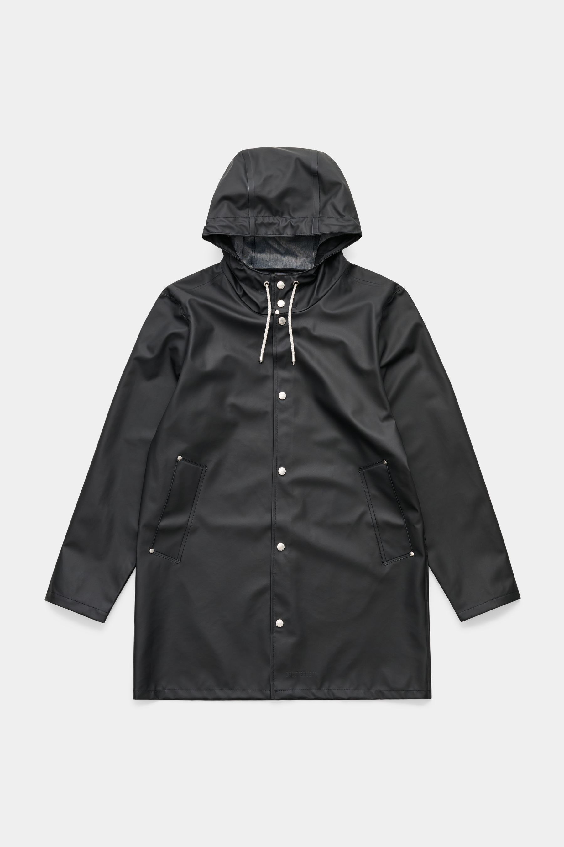 stutterheim stockholm lightweight raincoat black men jackets raincoats