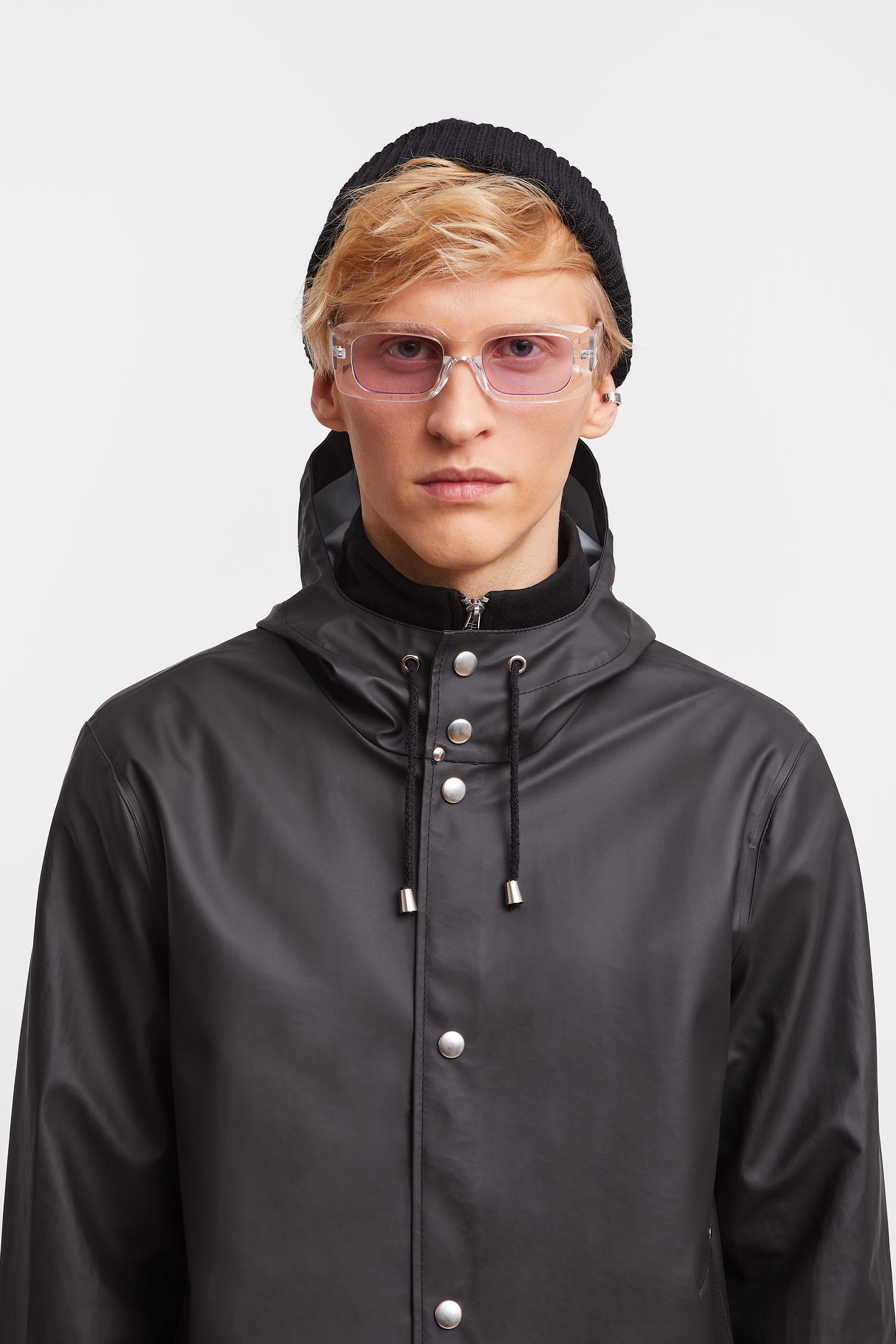 stutterheim stockholm lightweight raincoat black men jackets raincoats