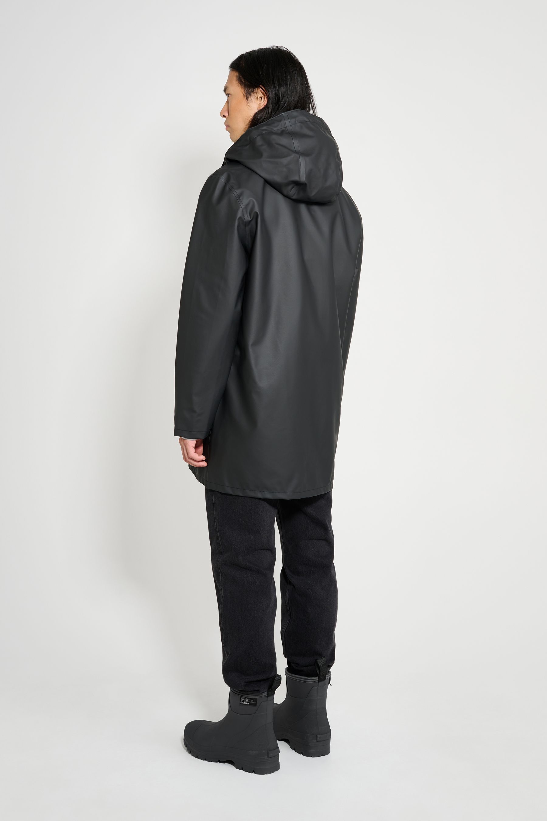 stutterheim stockholm lightweight raincoat black men jackets raincoats