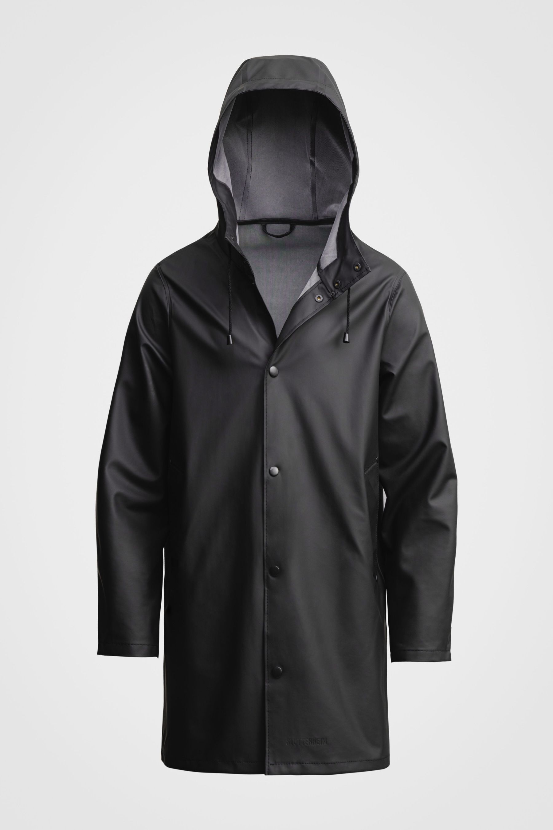 stutterheim stockholm lightweight raincoat black men jackets raincoats