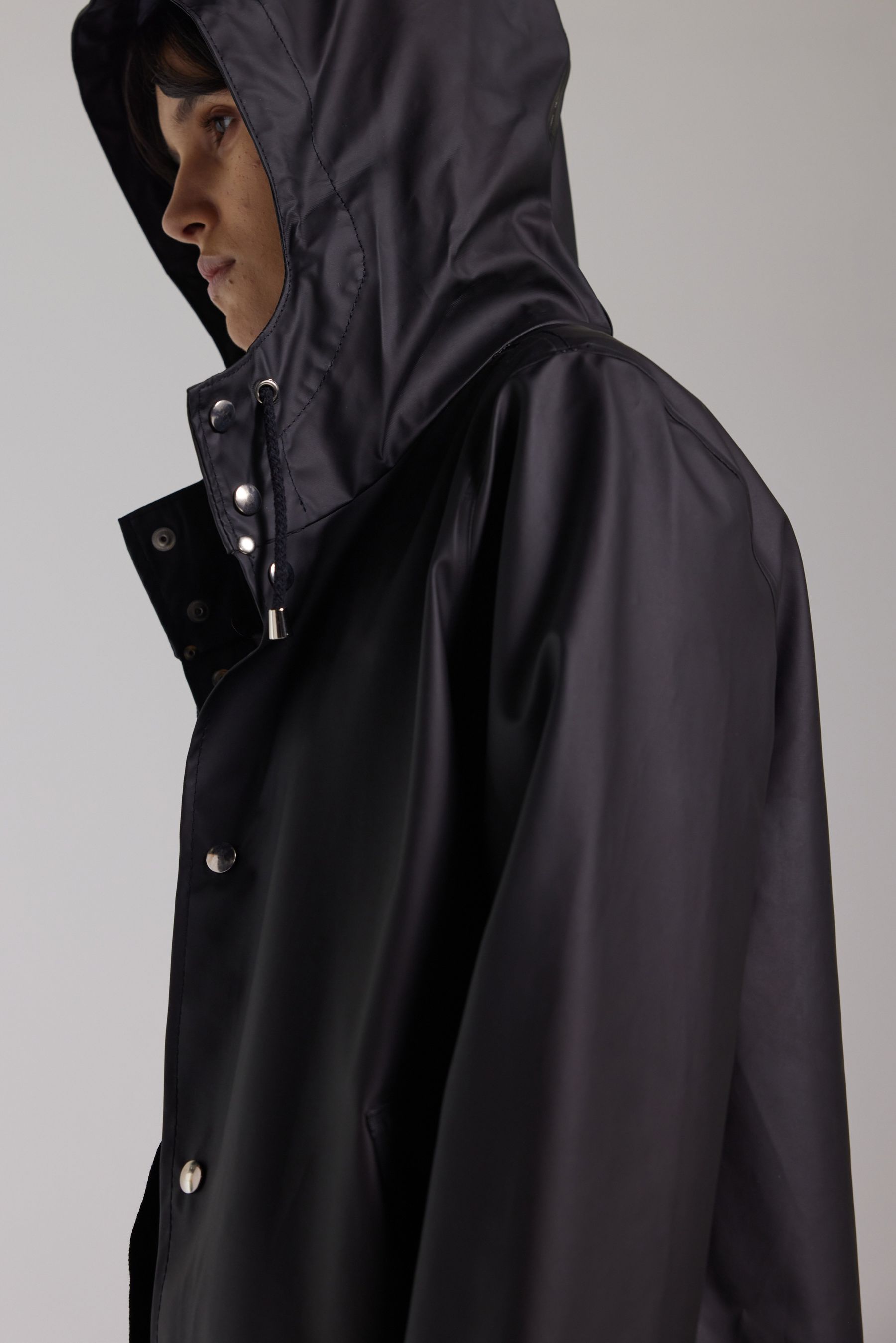 stutterheim stockholm lightweight raincoat black men jackets raincoats