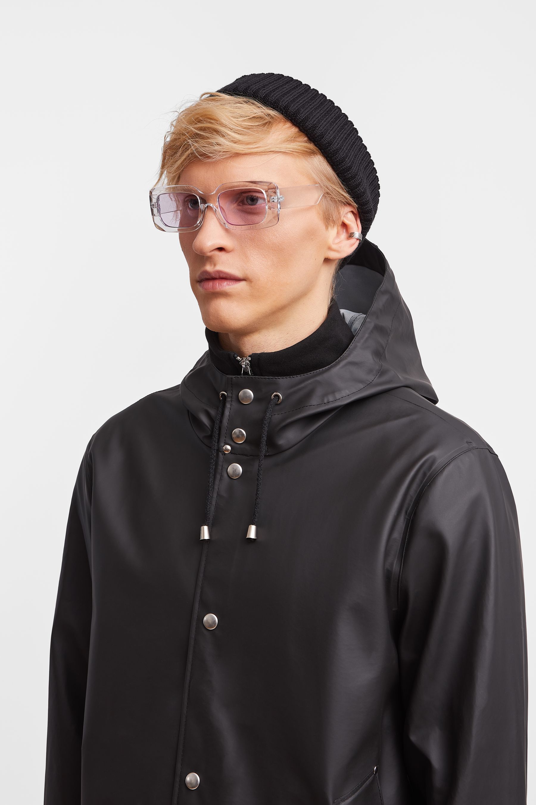 stutterheim stockholm lightweight raincoat black men jackets raincoats