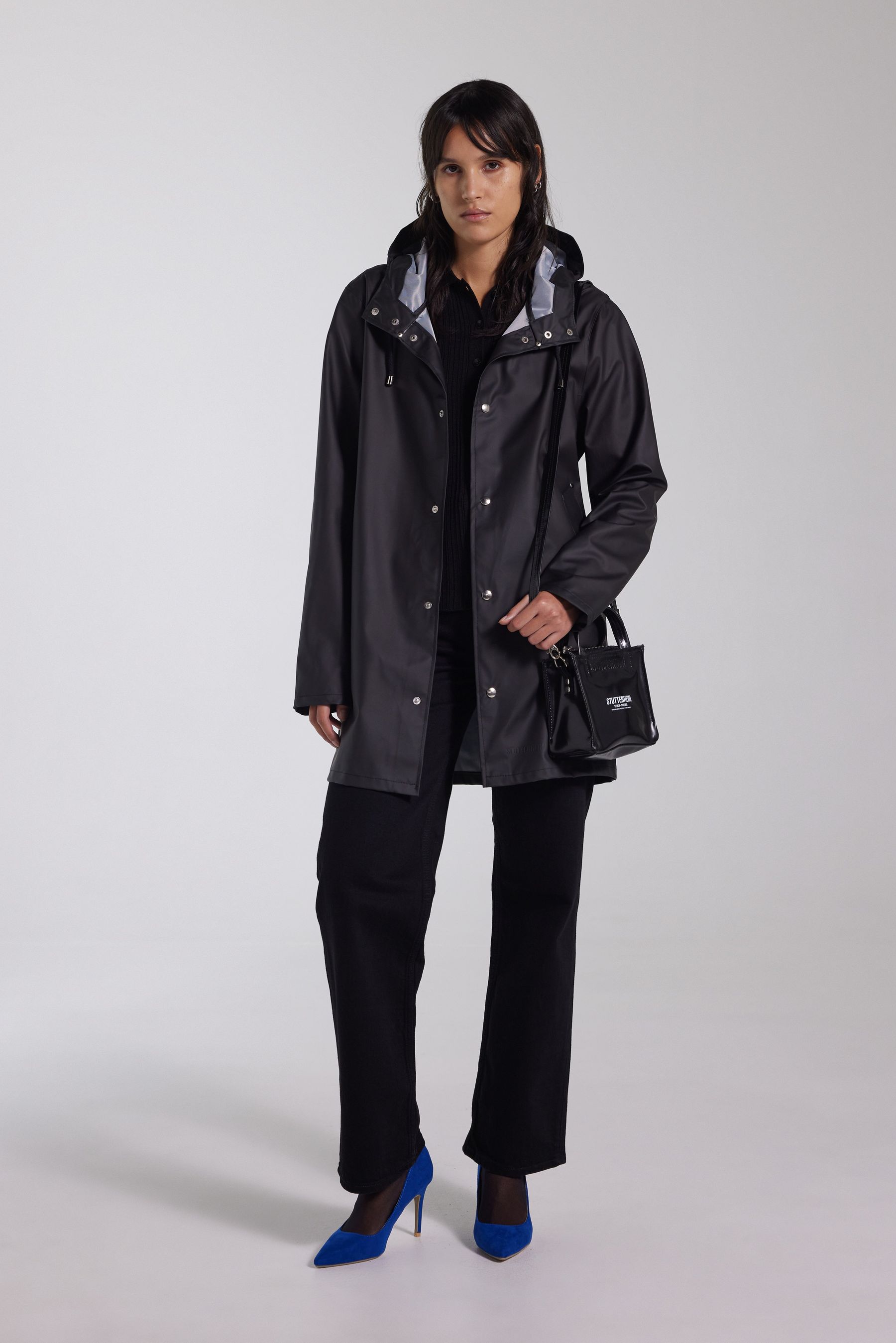 stutterheim stockholm lightweight raincoat black men jackets raincoats