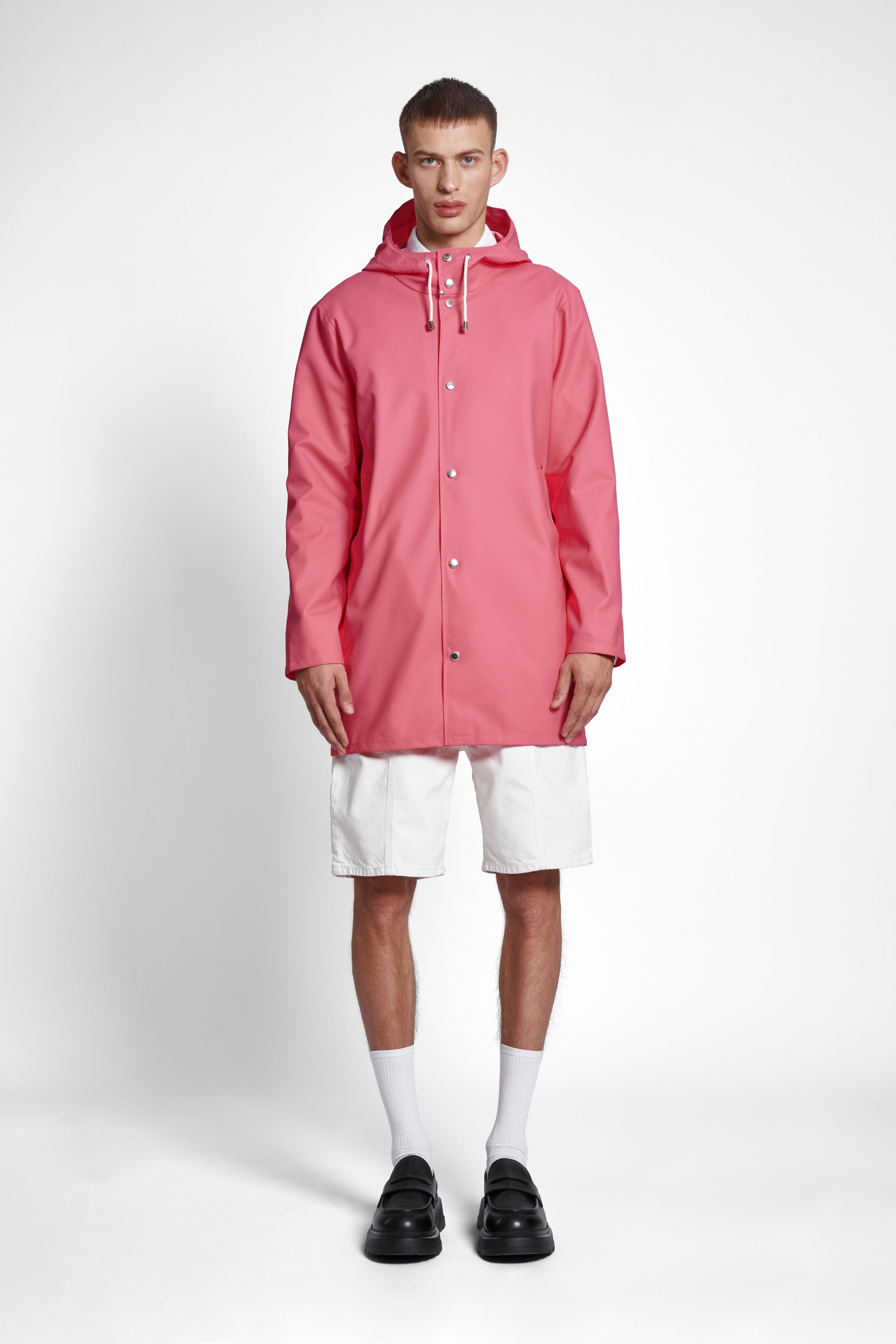 stutterheim stockholm lightweight raincoat bubblegum men jackets raincoats