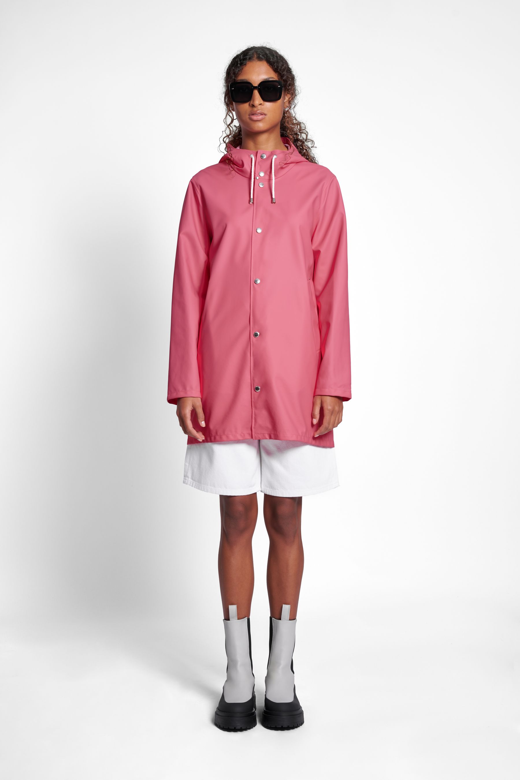 stutterheim stockholm lightweight raincoat bubblegum men jackets raincoats