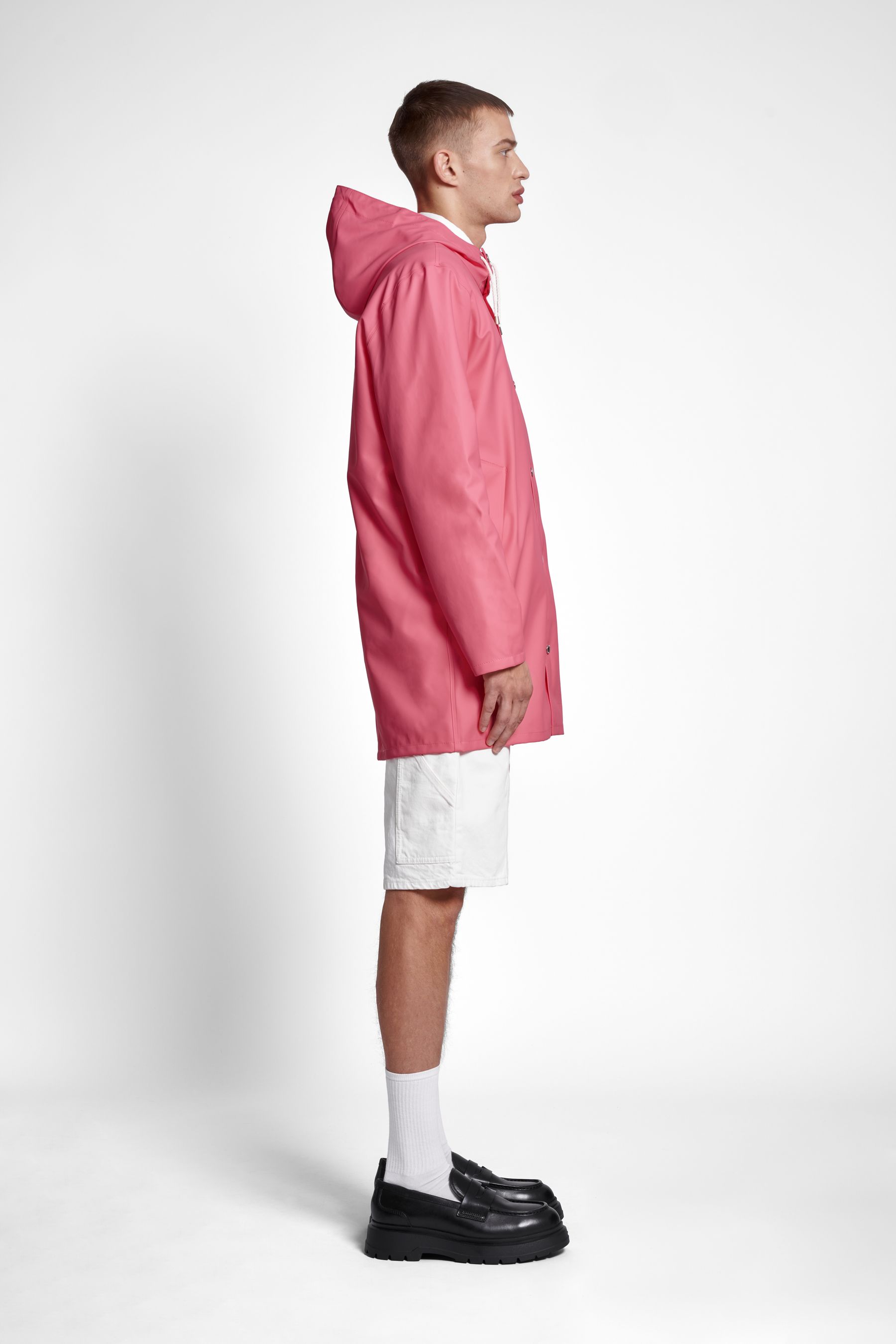 stutterheim stockholm lightweight raincoat bubblegum men jackets raincoats