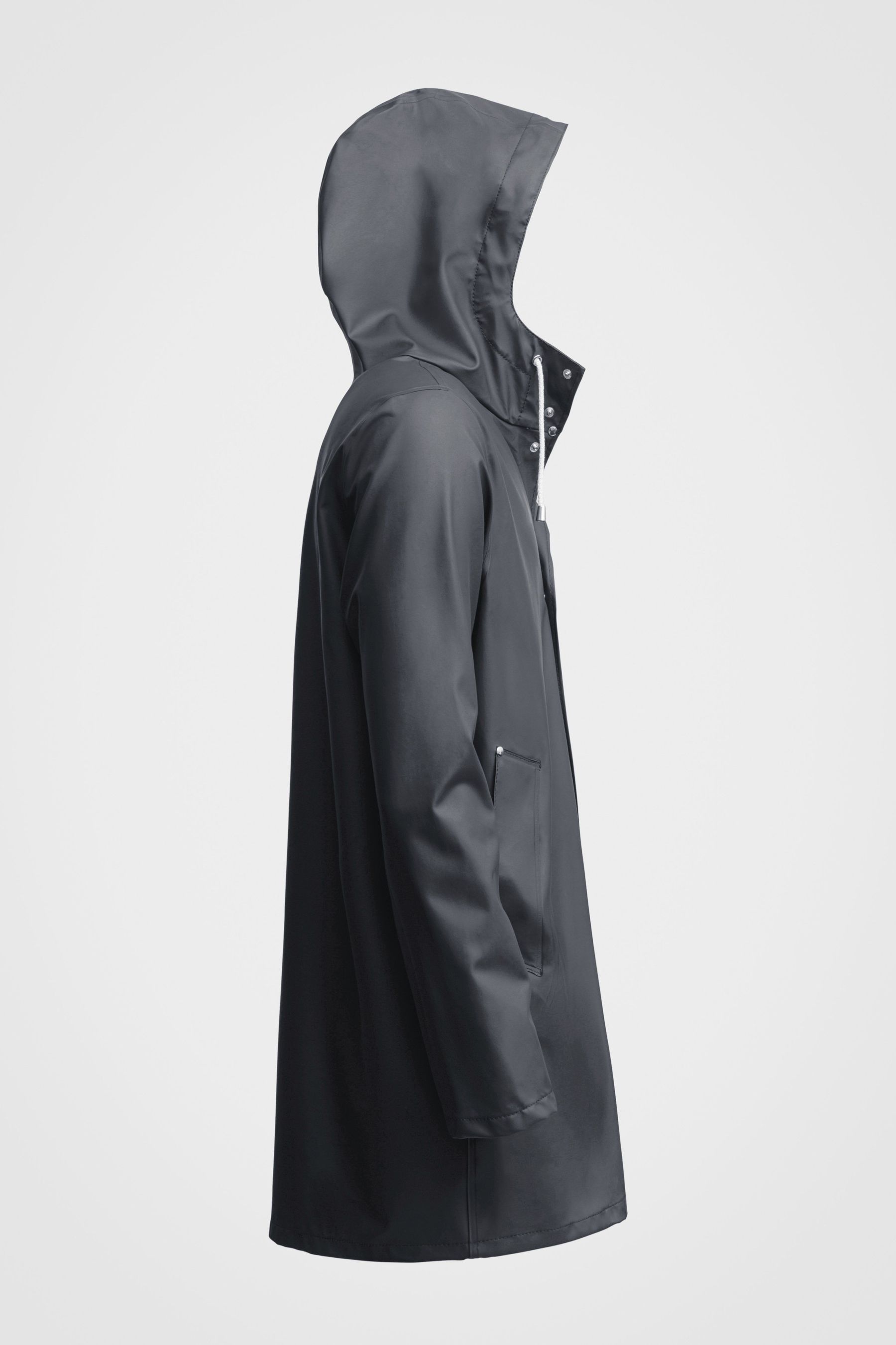 stutterheim stockholm lightweight raincoat charcoal men jackets raincoats