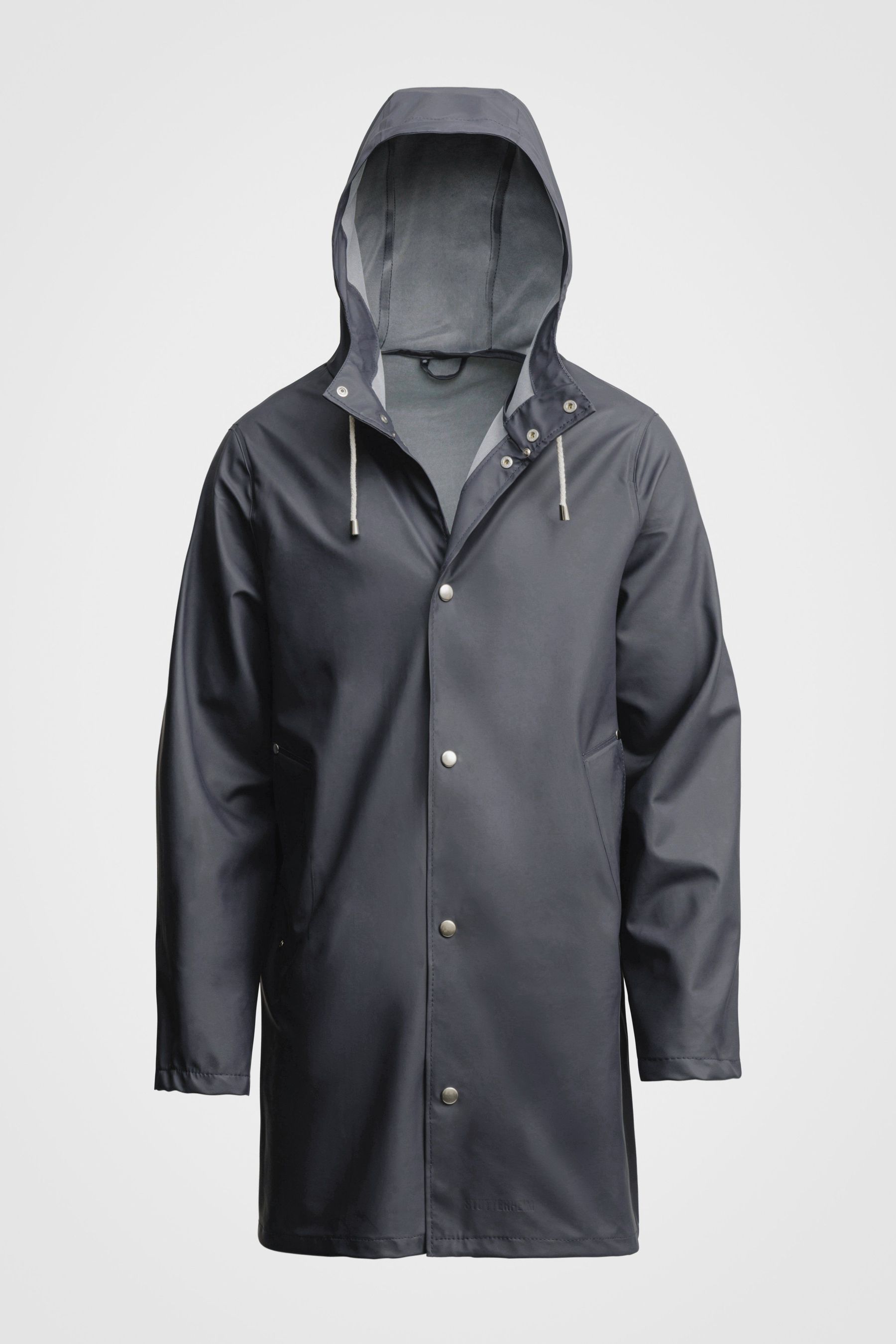 stutterheim stockholm lightweight raincoat charcoal men jackets raincoats