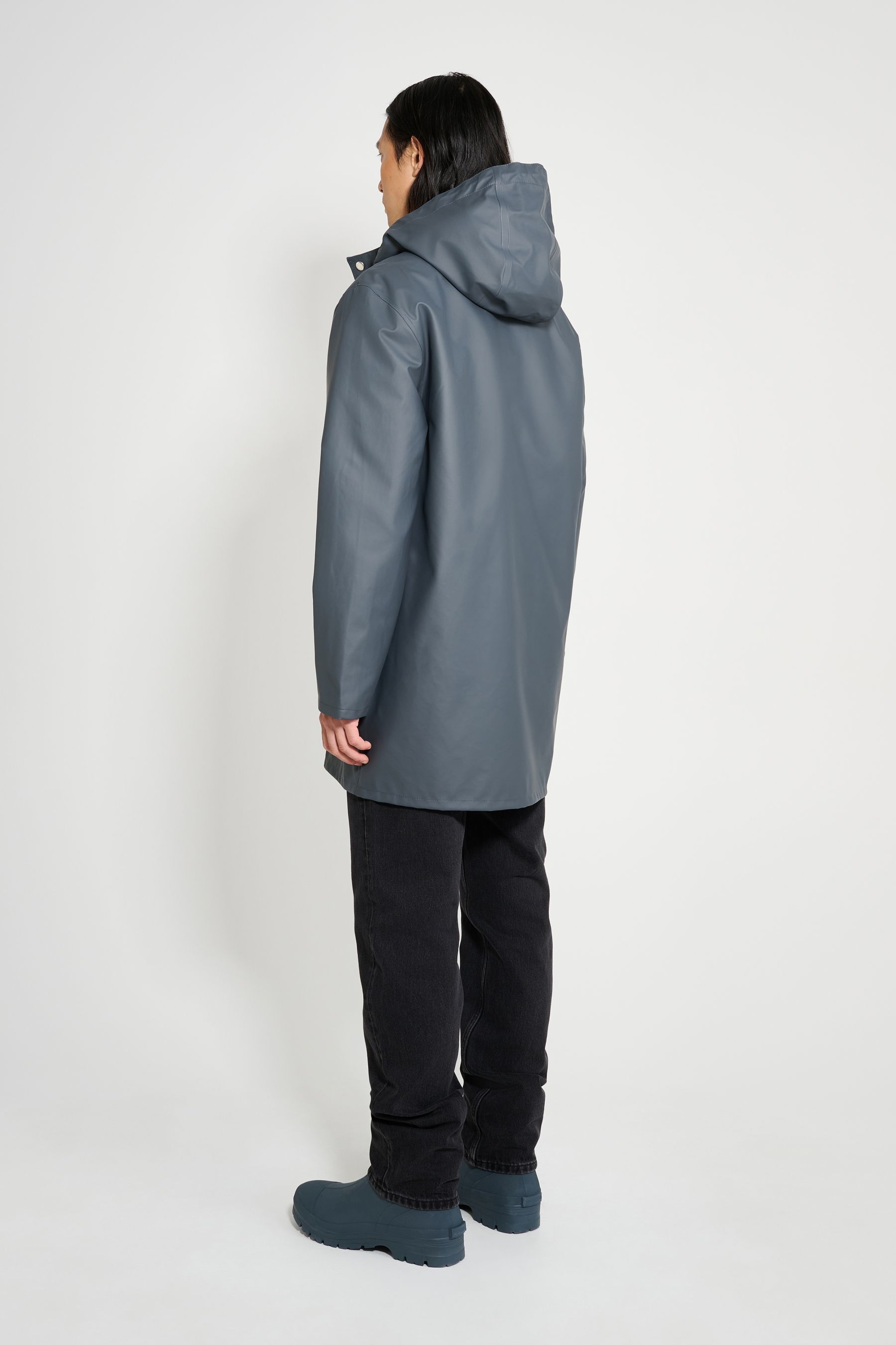 stutterheim stockholm lightweight raincoat charcoal men jackets raincoats