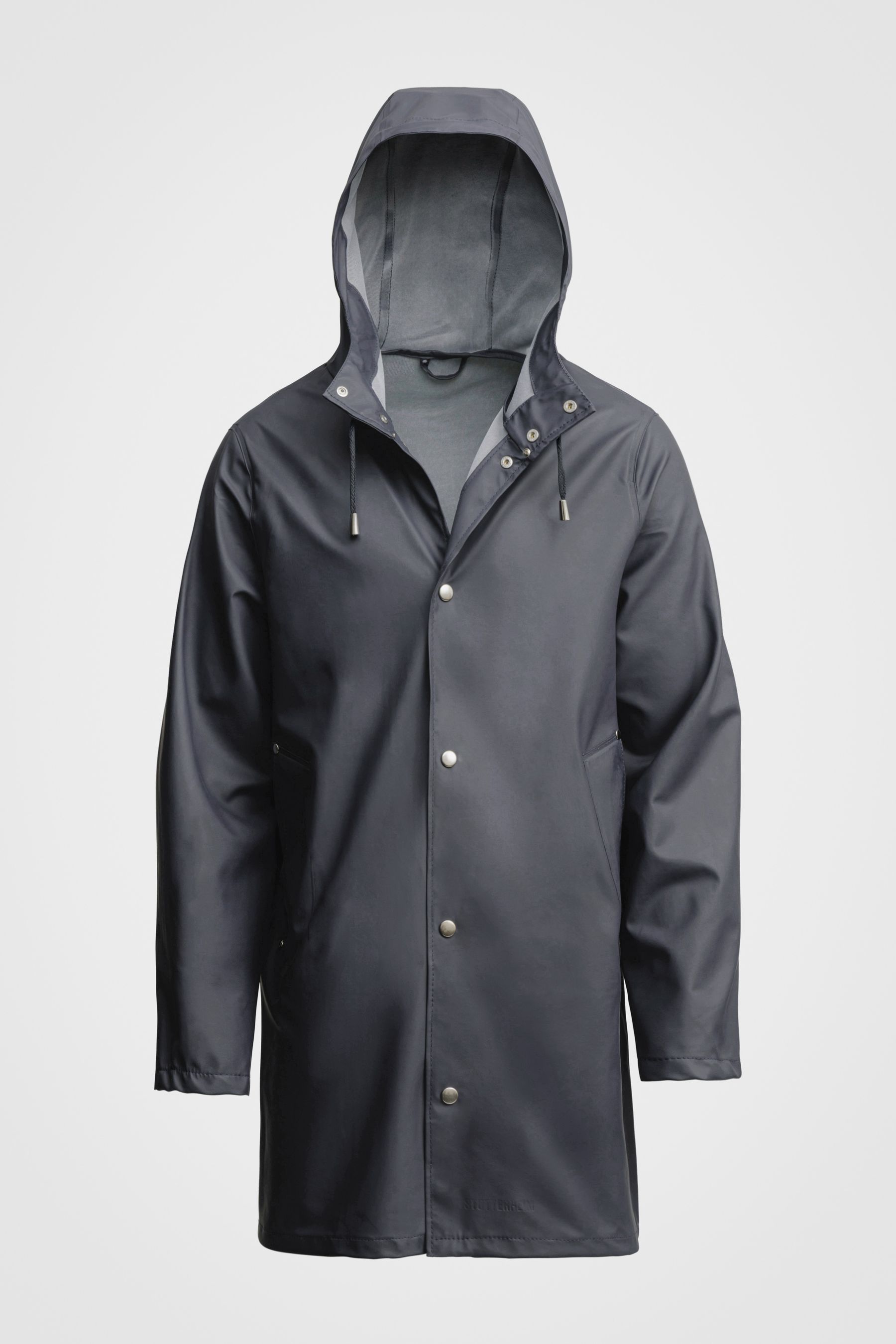 stutterheim stockholm lightweight raincoat charcoal men jackets raincoats