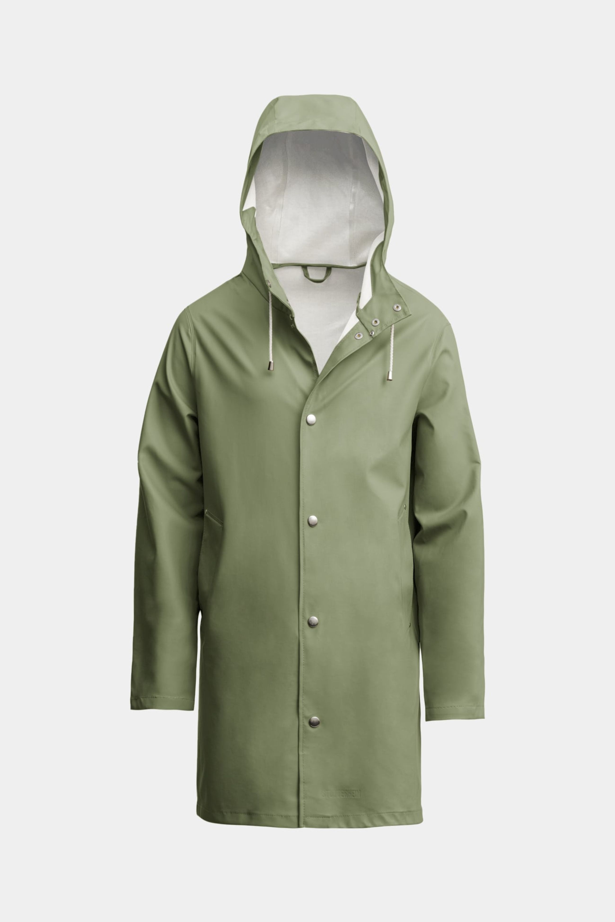 stutterheim stockholm lightweight raincoat desert green men jackets raincoats