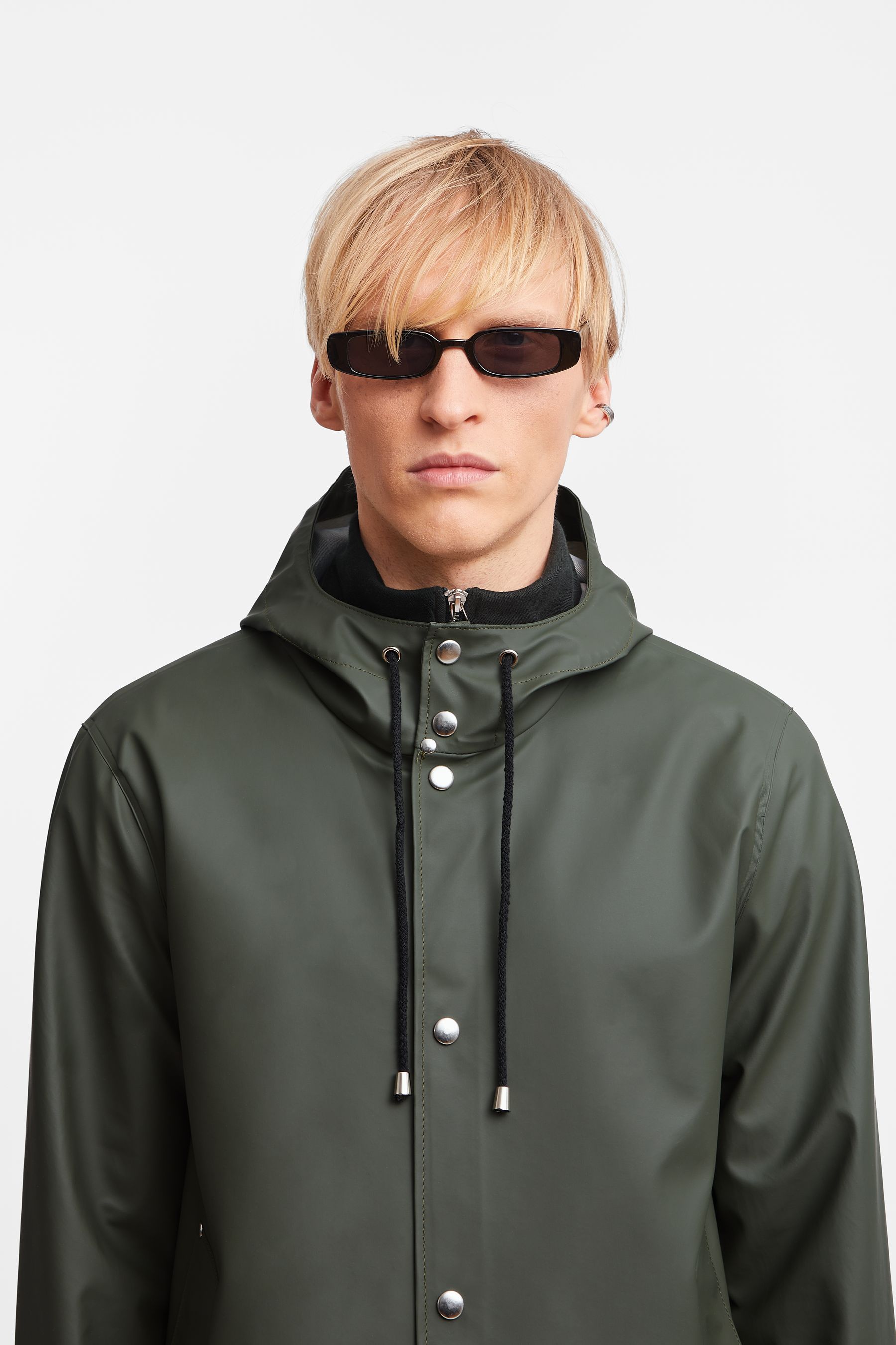 stutterheim stockholm lightweight raincoat green men jackets raincoats