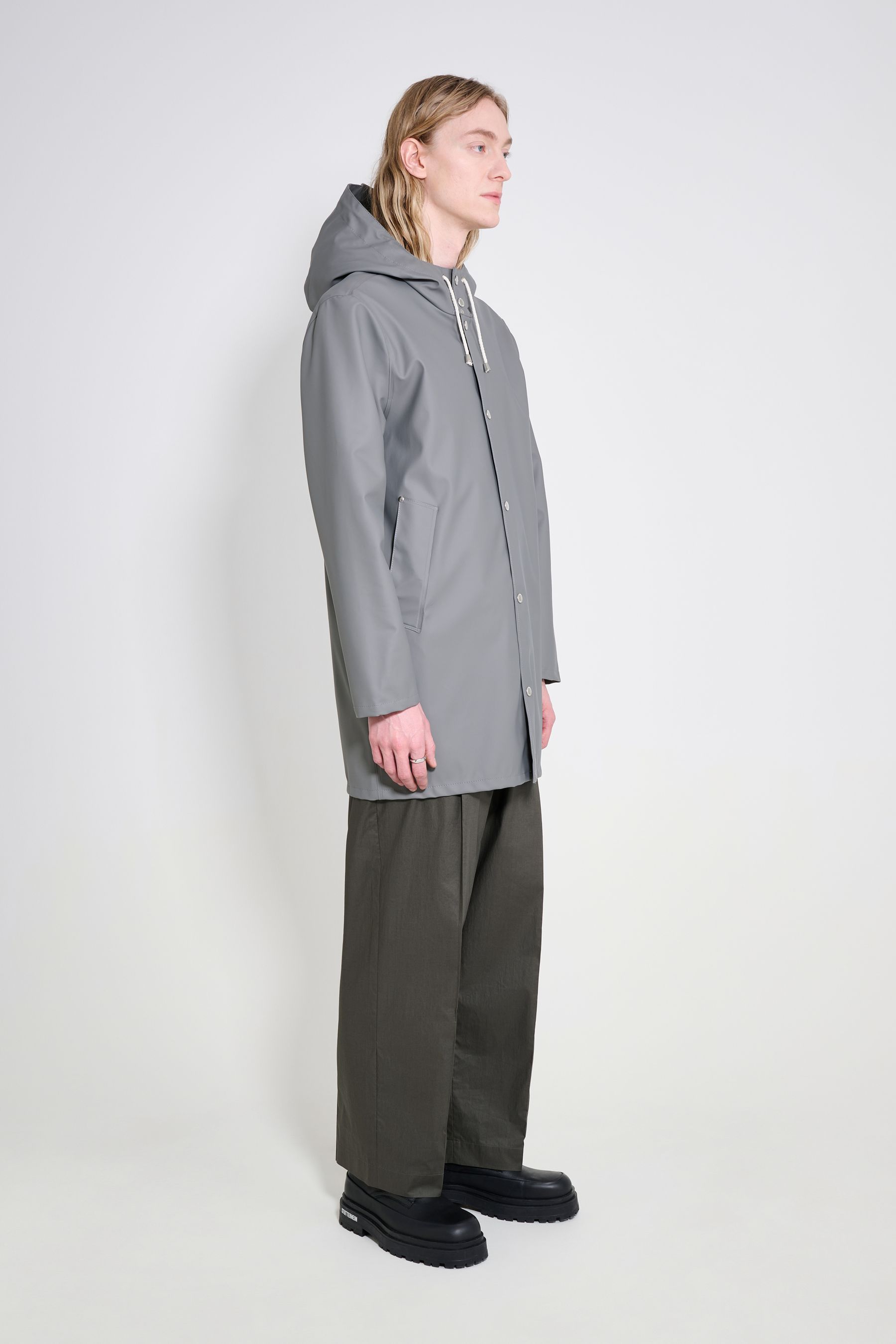 stutterheim stockholm lightweight raincoat grey men jackets raincoats