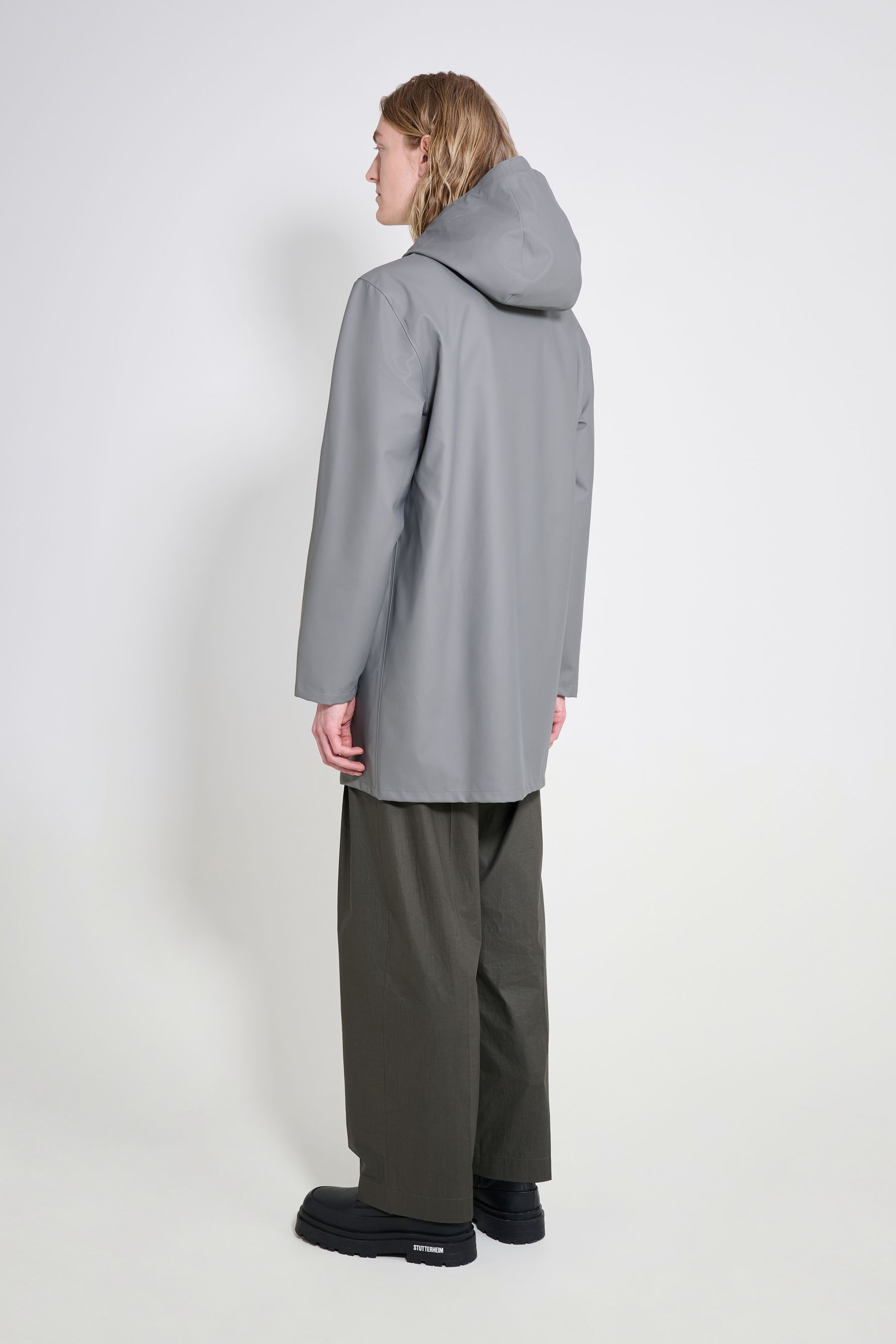 stutterheim stockholm lightweight raincoat grey men jackets raincoats