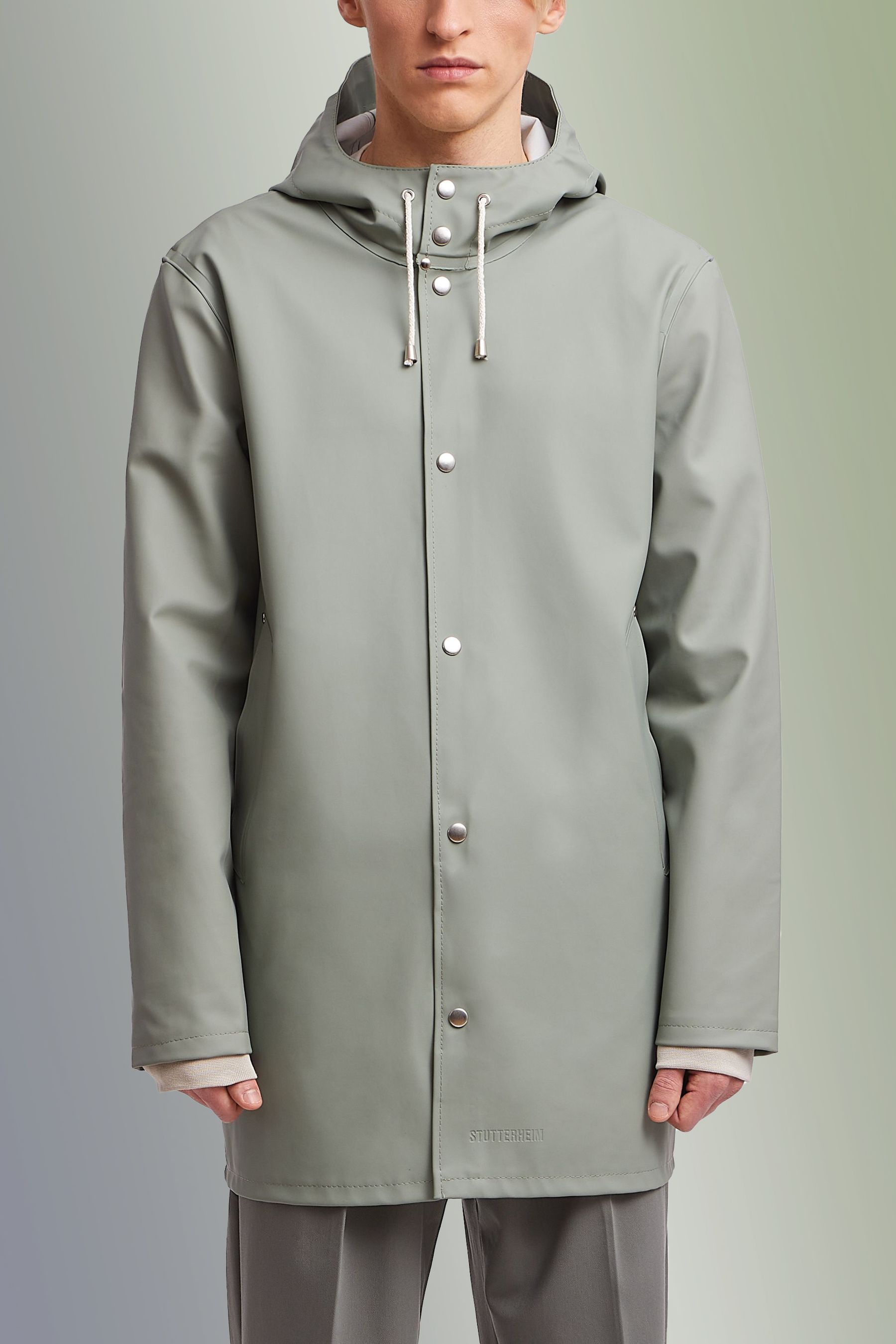 stutterheim stockholm lightweight raincoat khaki green men jackets raincoats