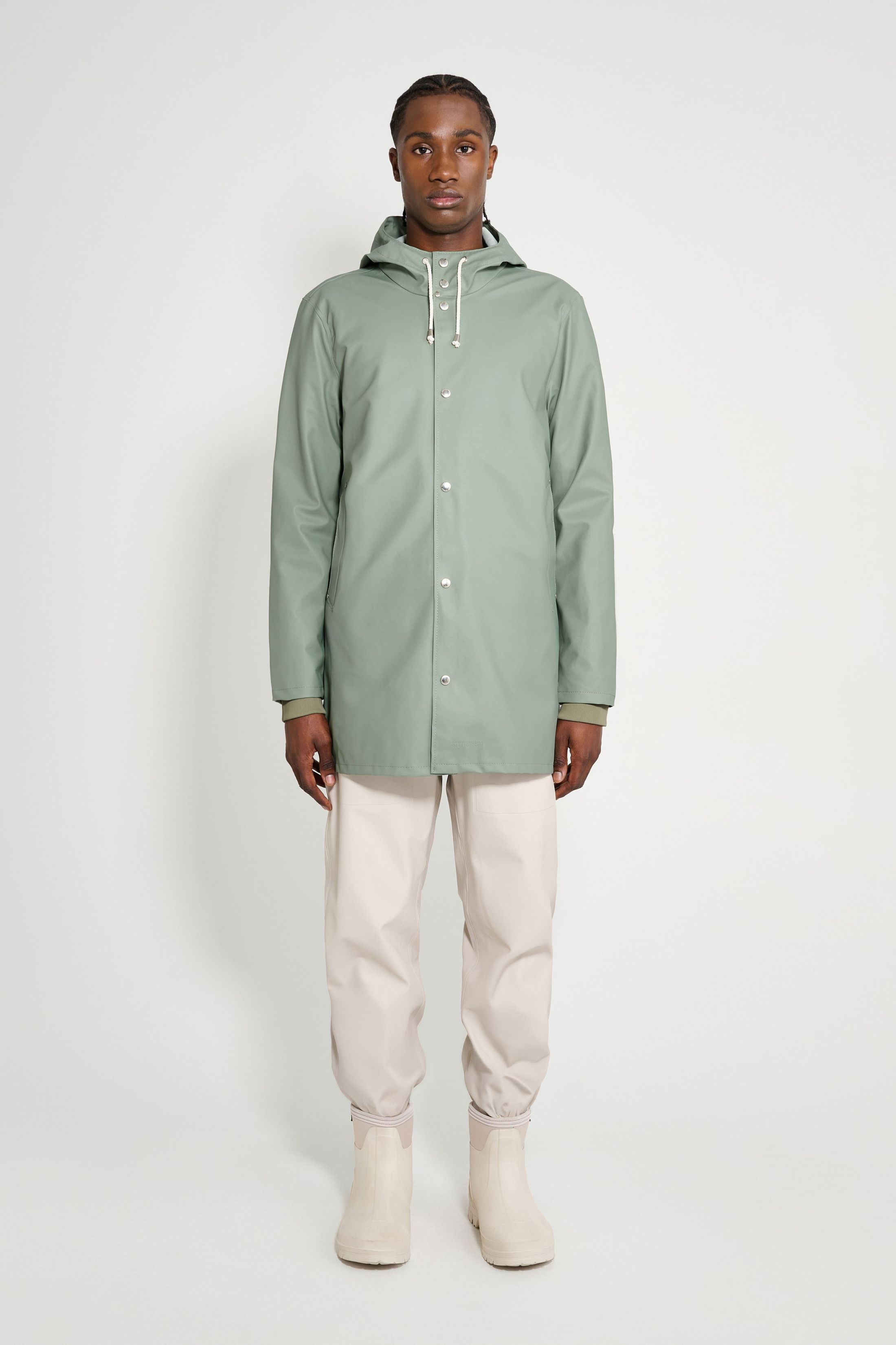 stutterheim stockholm lightweight raincoat khaki green men jackets raincoats