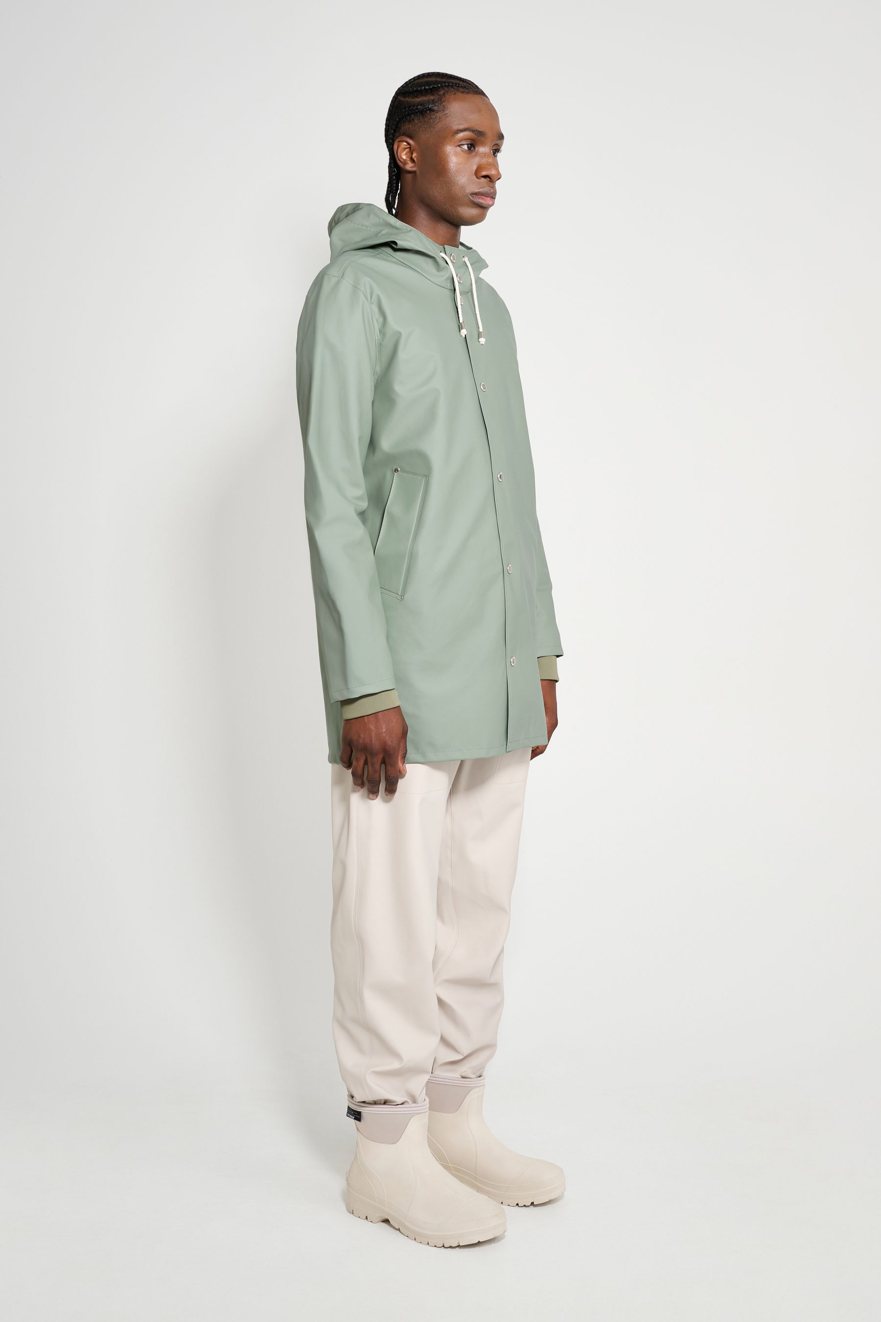 stutterheim stockholm lightweight raincoat khaki green men jackets raincoats