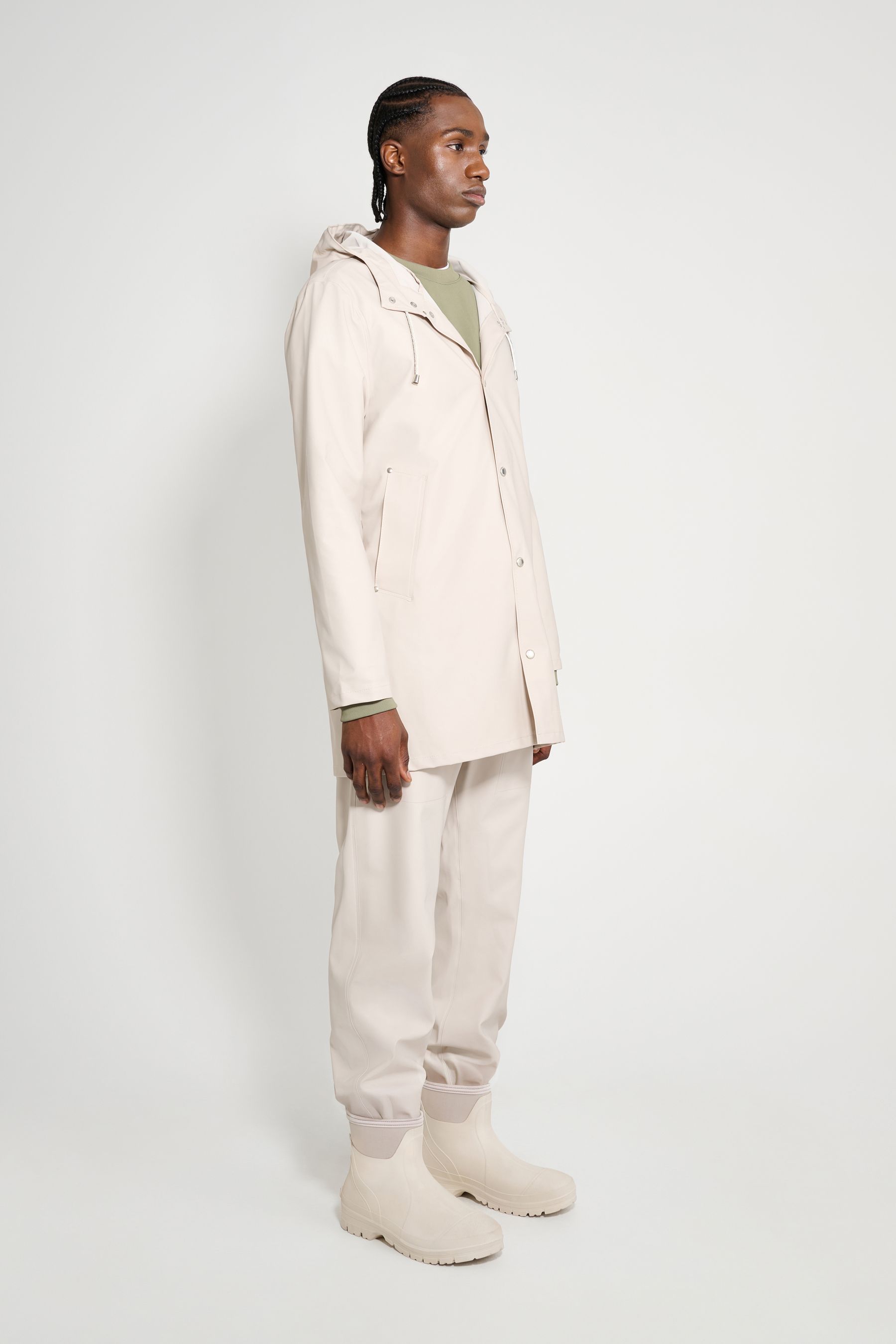 stutterheim stockholm lightweight raincoat light sand men jackets raincoats