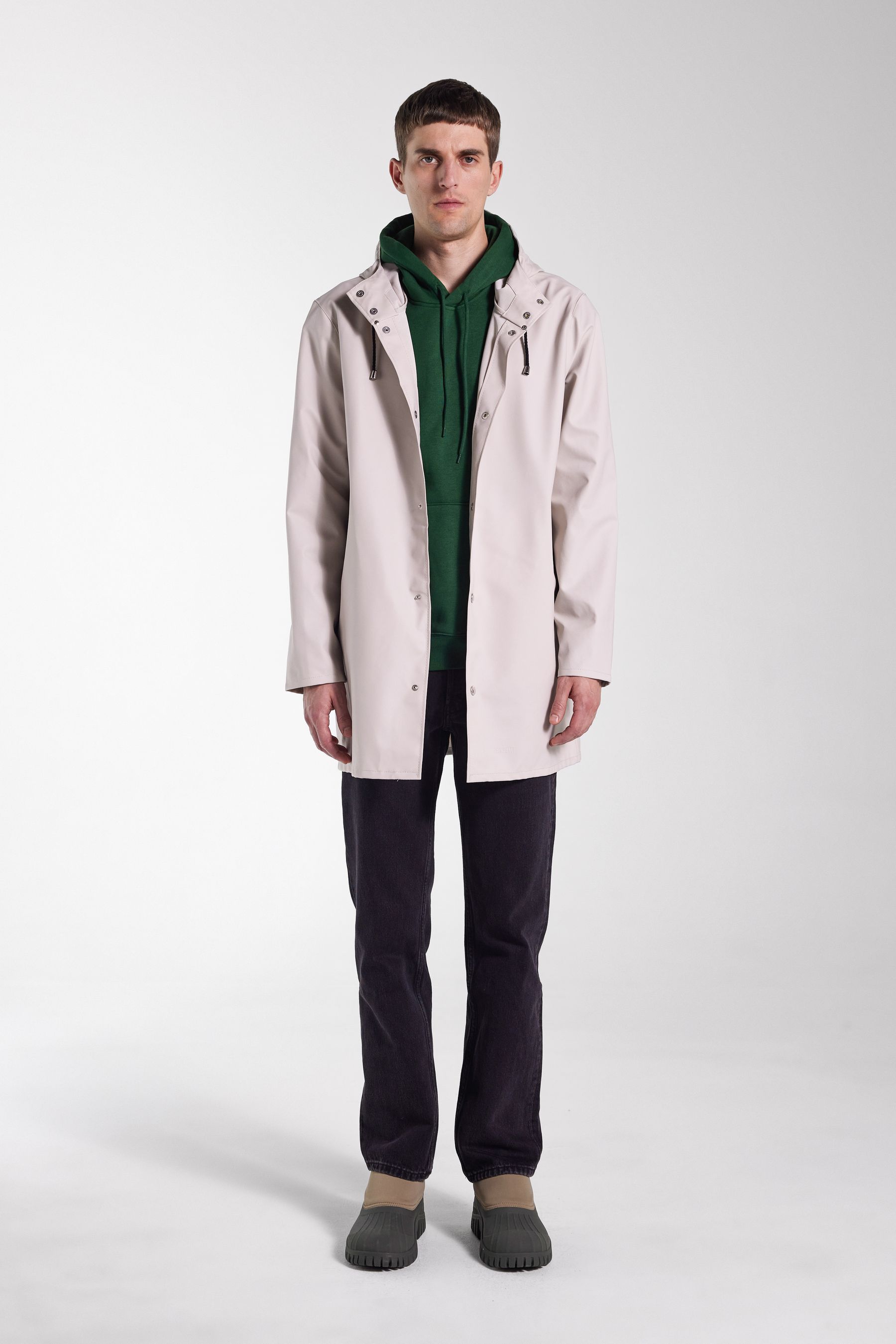 stutterheim stockholm lightweight raincoat light sand men jackets raincoats