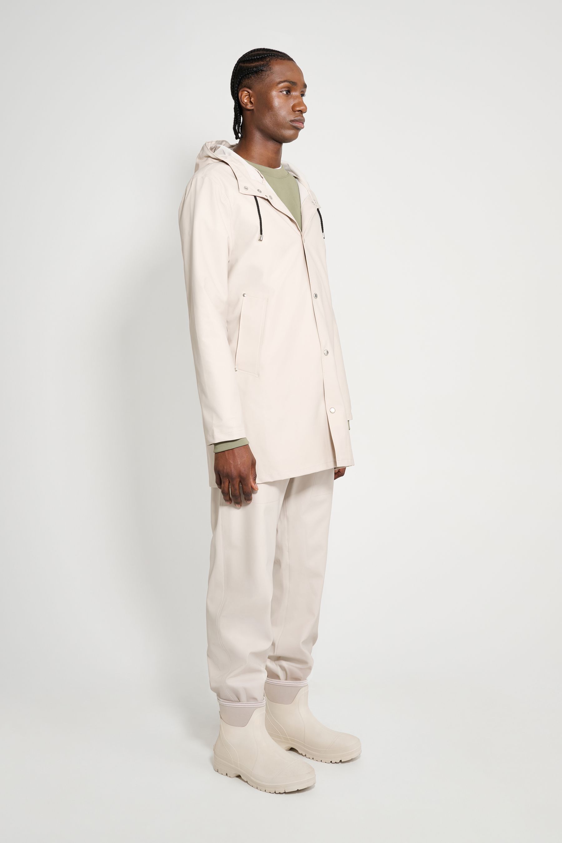stutterheim stockholm lightweight raincoat light sand men jackets raincoats