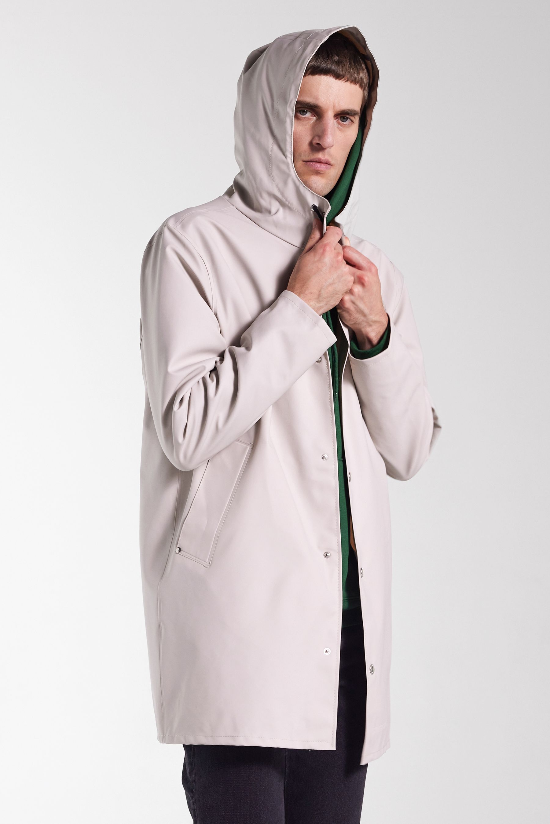 stutterheim stockholm lightweight raincoat light sand men jackets raincoats