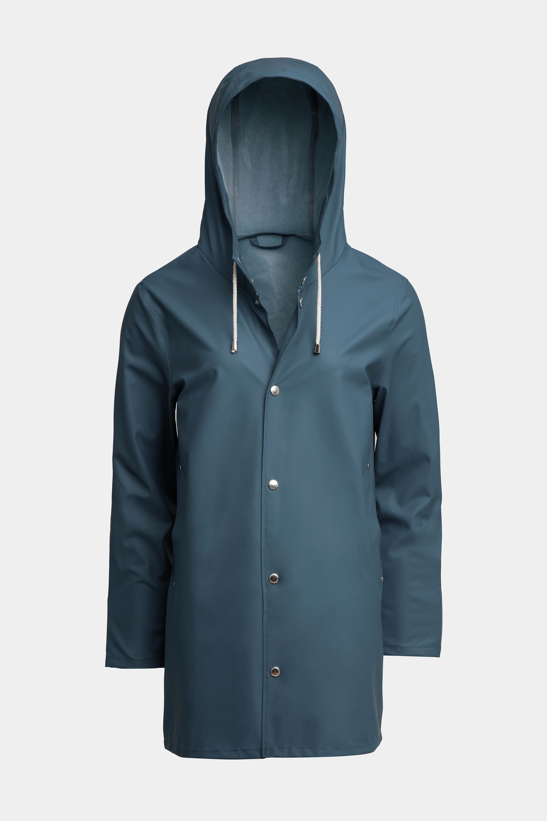 stutterheim stockholm lightweight raincoat petrol blue men jackets