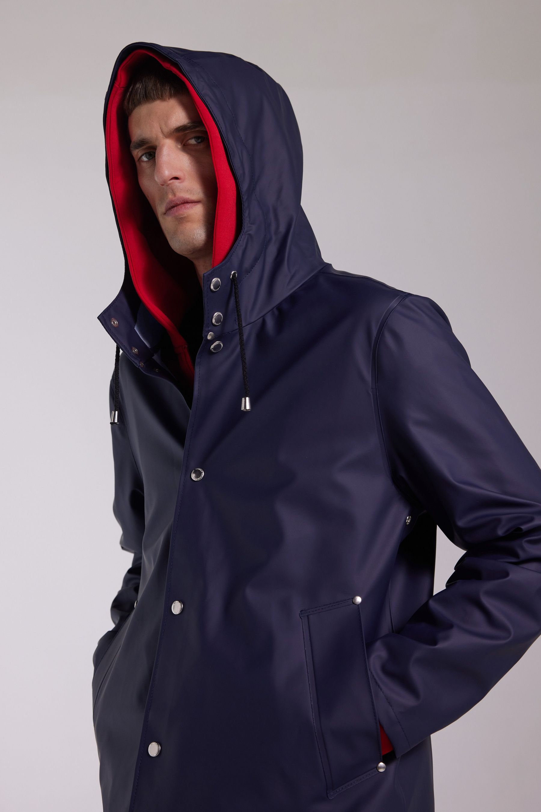 stutterheim stockholm lightweight raincoat navy men jackets raincoats